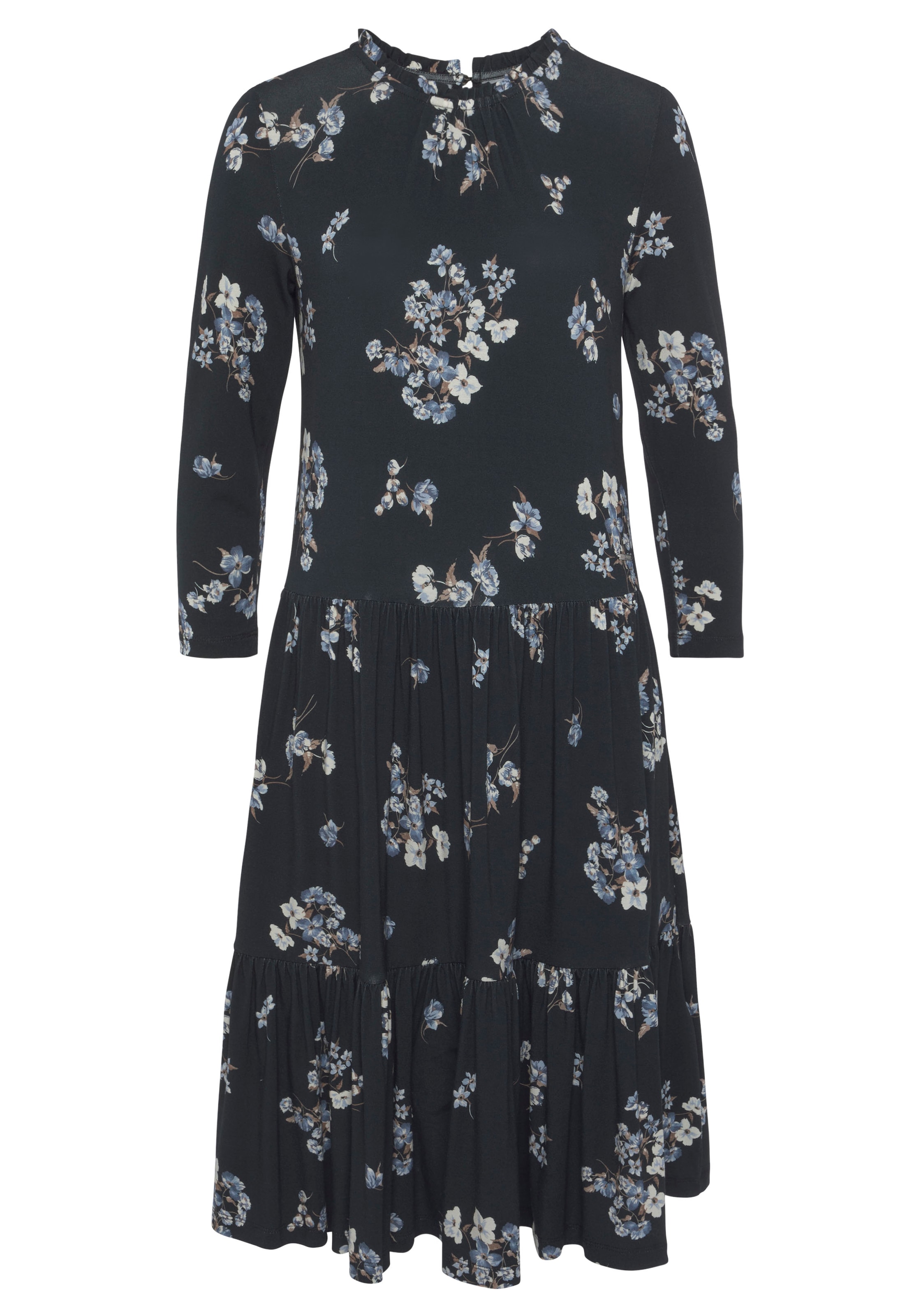 Laura Scott | shoppen und Jelmoli-Versand Blumenmuster mit Jerseykleid, Rüschenkante online