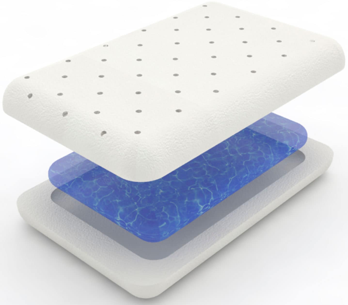 Mediflow, Wasserkissen » Original Visco-Gelschaum-Wasserkissen«, weiß, Baumwolle, Viskoschaum, B/H/L: 50 cm x 70 cm