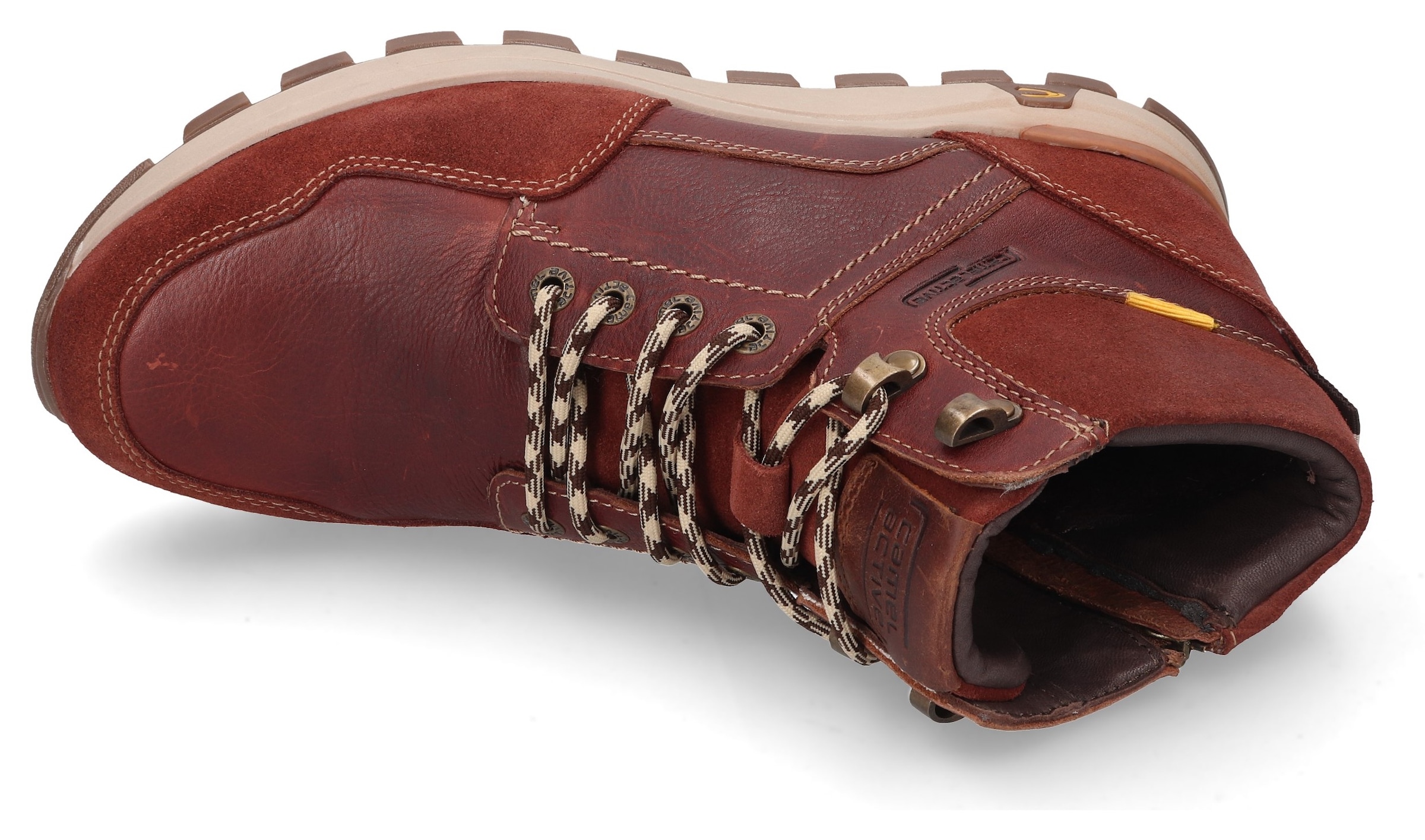camel active Schnürboots, Schnürboos, High Top Sneaker, Winterboots mit Wechselfussbett