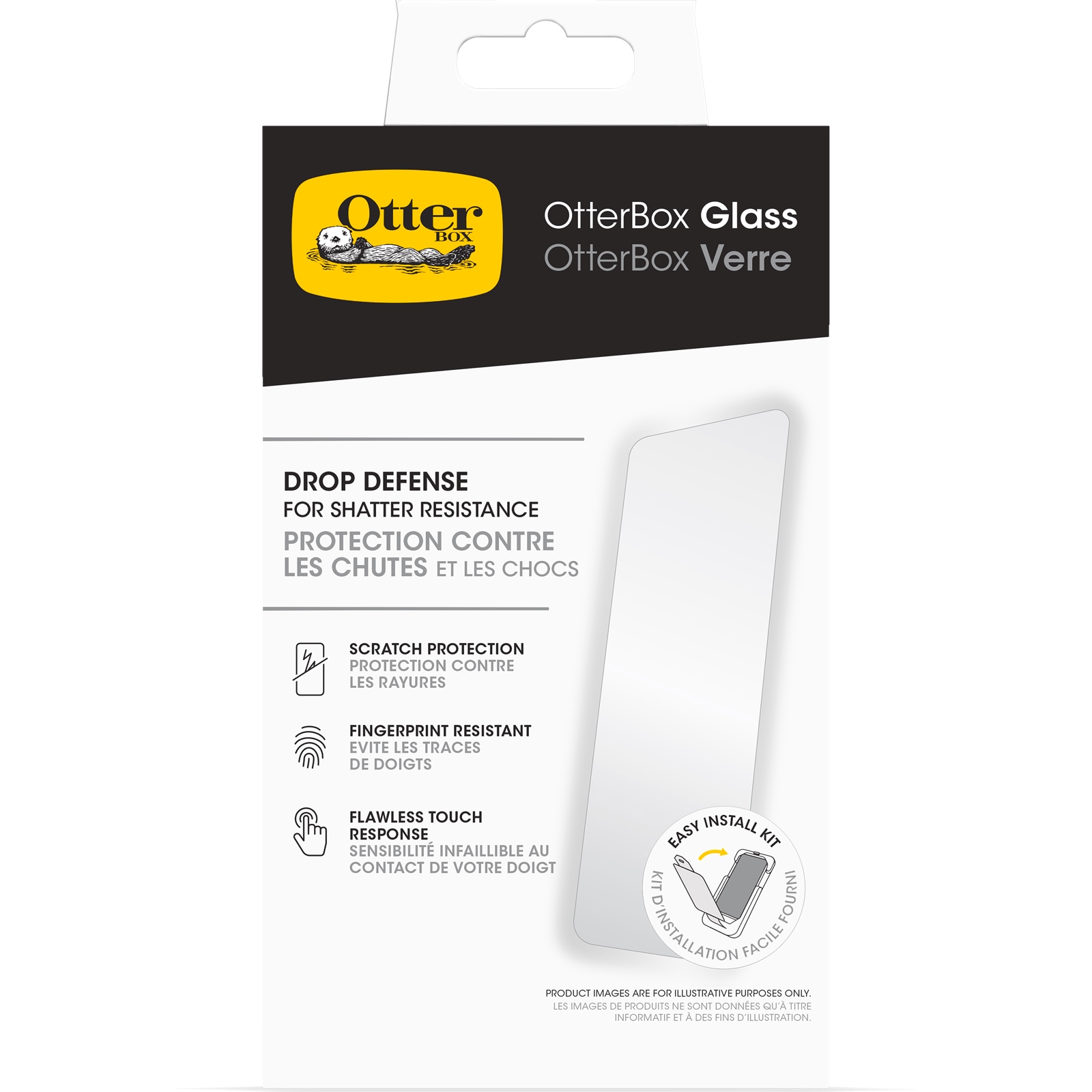 Otterbox Displayschutzglas »Glass Screen Protection«, für Apple iPhone 16 Pro Max, Displayschutzfolie, Schutzfolie, Bildschirmschutz, kratz- & stossfest