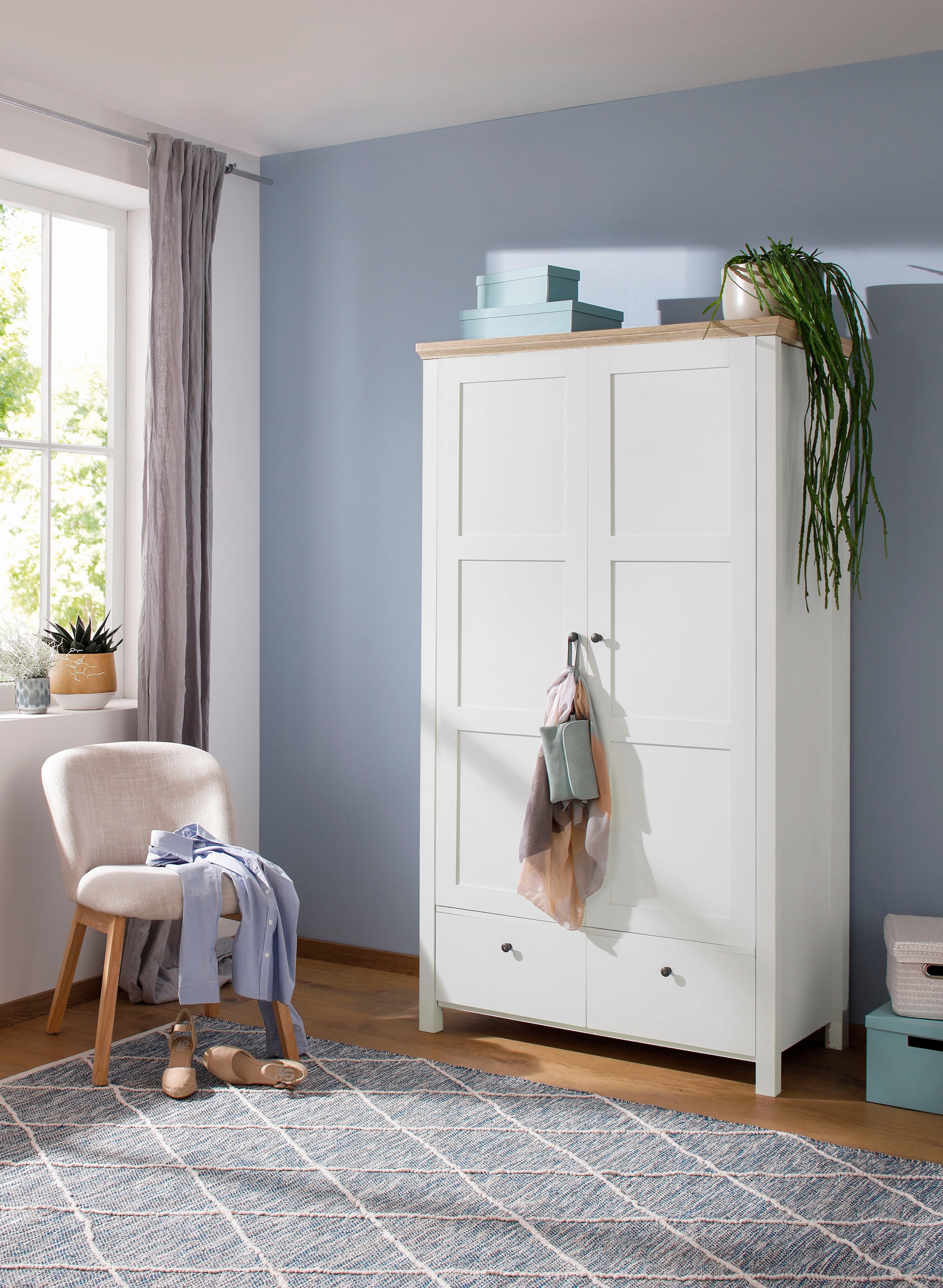 ✵ Home affaire Kleiderschrank »Margaret«, mit Einlegeboden und  Kleiderstange, 2 Schubkasten, Höhe 180 cm online bestellen | Jelmoli-Versand
