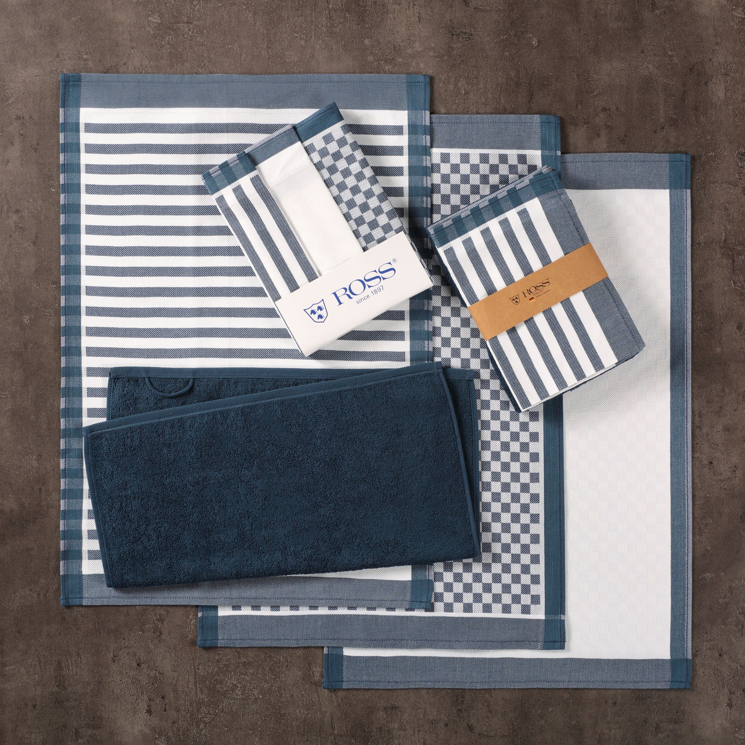 ROSS Geschirrtuch »SUPERIOR«, (Set, 3 tlg., 3x Geschirrtuch 50x70 cm)