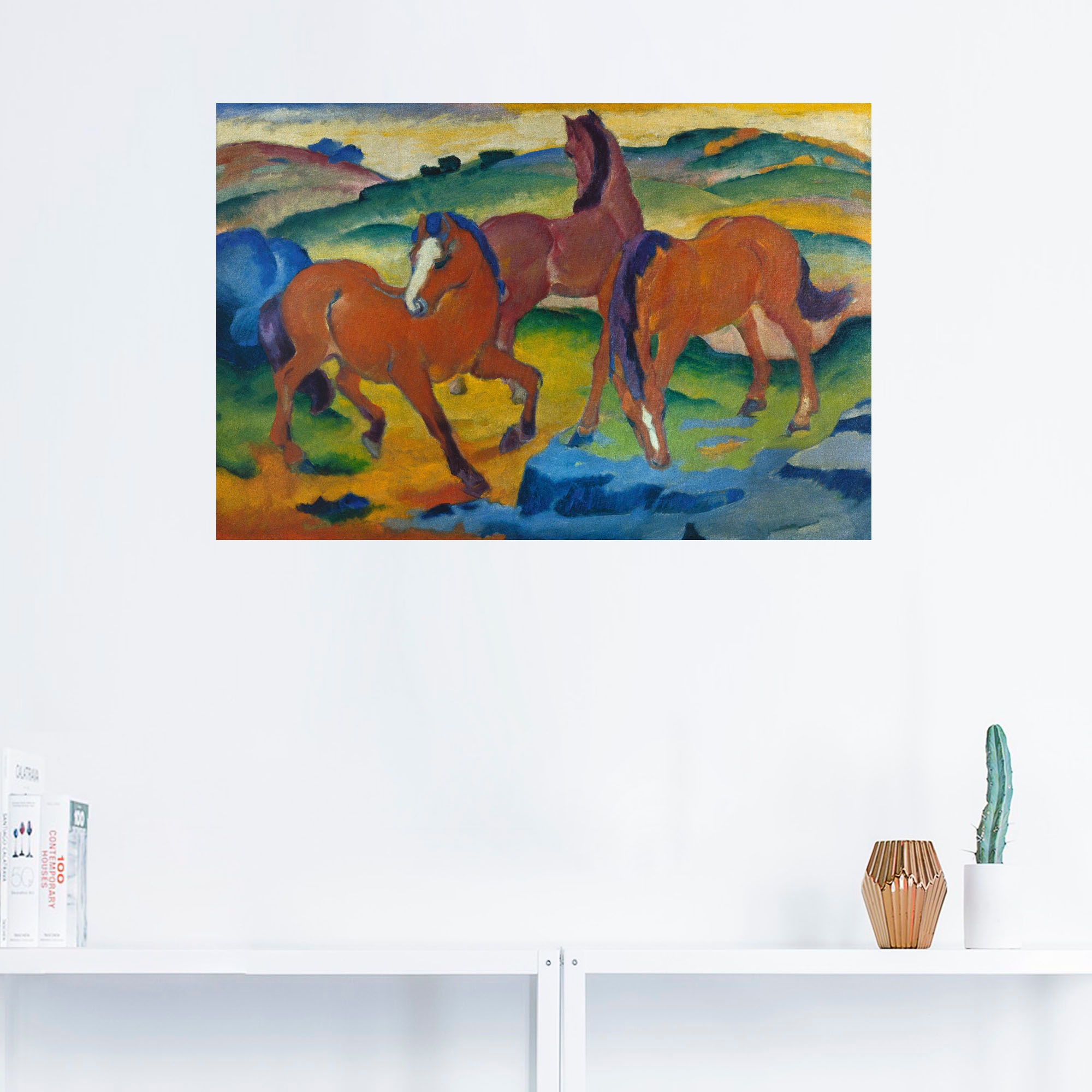 (Weidende Wandbild St.), in Pferde shoppen Artland Alubild, online als Jelmoli-Versand (1 Wandaufkleber oder IV.)«, Pferde Grössen versch. Haustiere, »Die Poster Leinwandbild, | roten