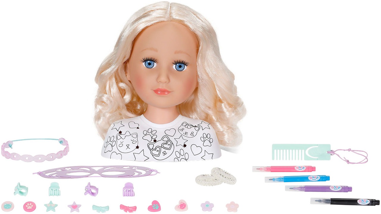 Baby Born Frisier- & Schminkkopf "Stylingkopf Kreativ" mit Zubehör