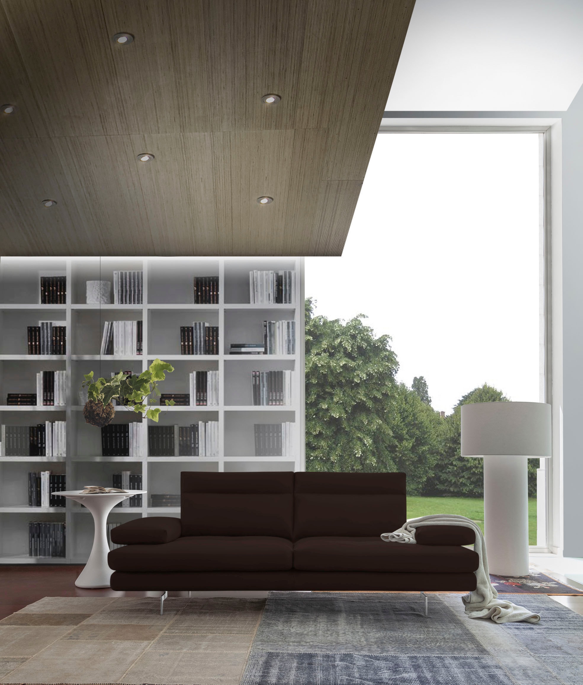 CALIA ITALIA 3-Sitzer »Toby Wing, Designsofa mit hohem Sitzkomfort, bequem und elegant«, inklusive Sitztiefenverstellung, Füsse in Chrom glänzend