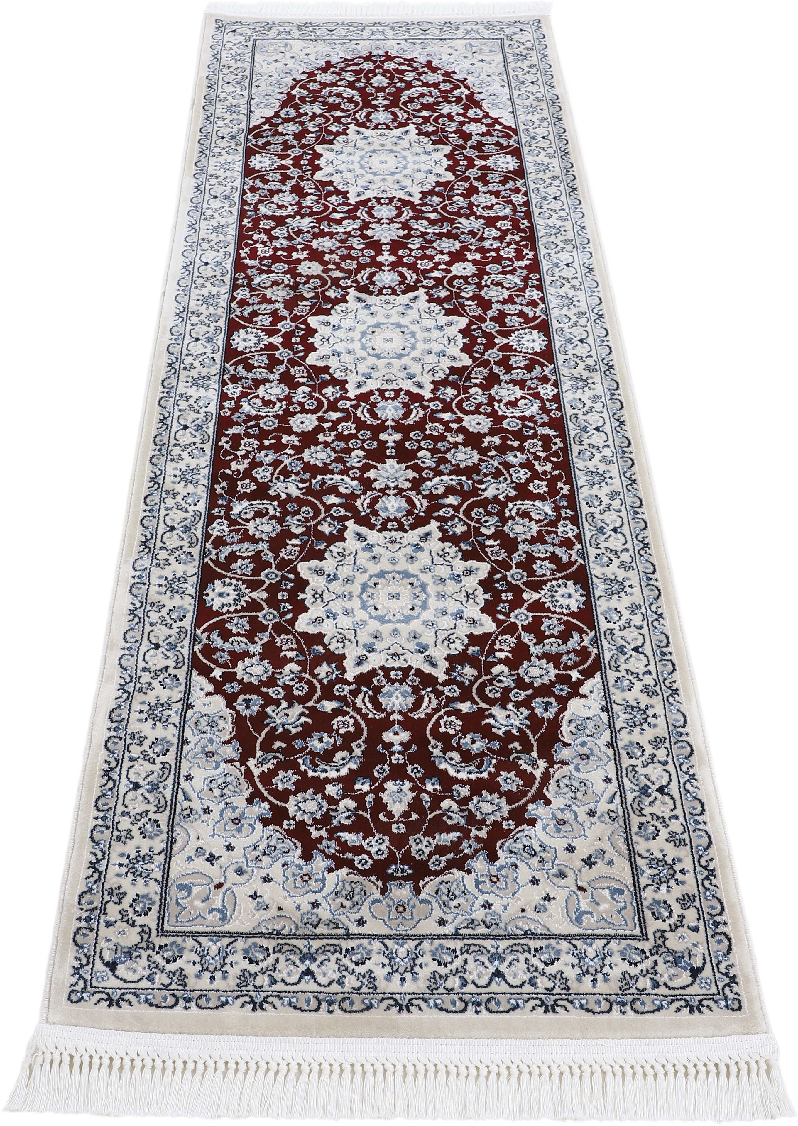 carpetfine Teppich »Nain Diane, auch als Läufer« rechteckig 8 mm Höhe Kurzflor mit Fransen, Vintage Orient Look, Wohnzimmer