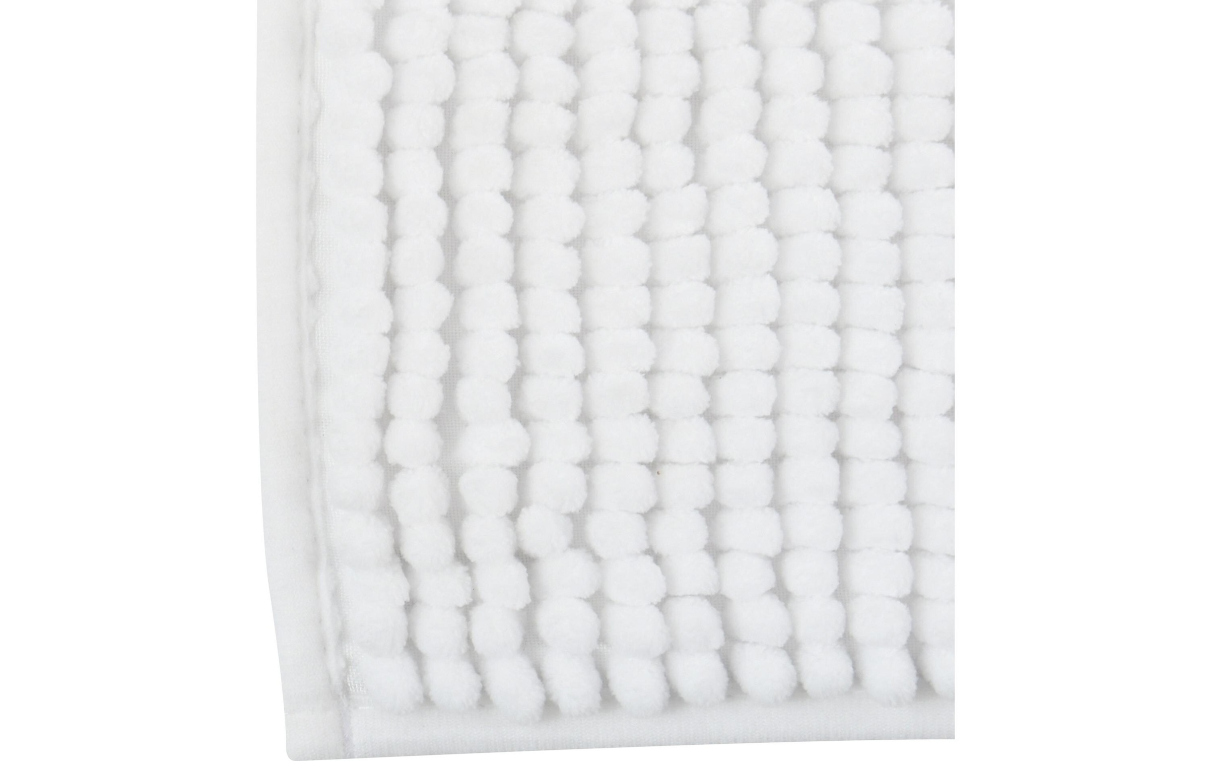 MSV Badematte »Chenille Weiss«