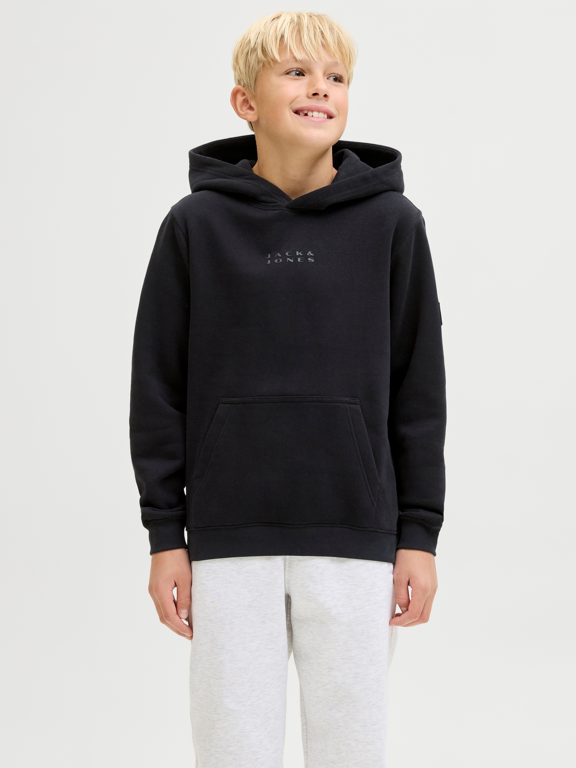 Jack & Jones Junior Kapuzensweatshirt »JCOPOINT SWEAT BADGE HOOD JNR«