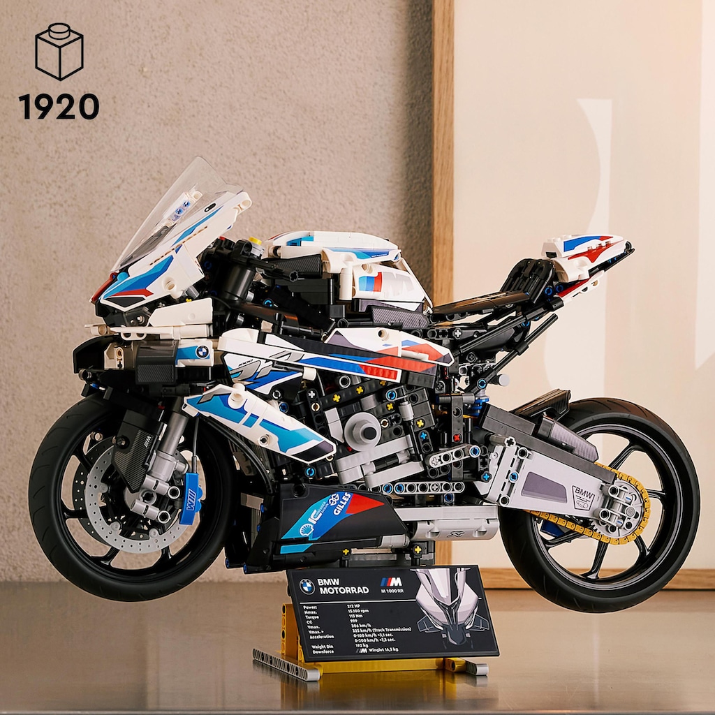 LEGO® Konstruktionsspielsteine »BMW M 1000 RR (42130), LEGO® Technic«, (1920 St.), Made in Europe