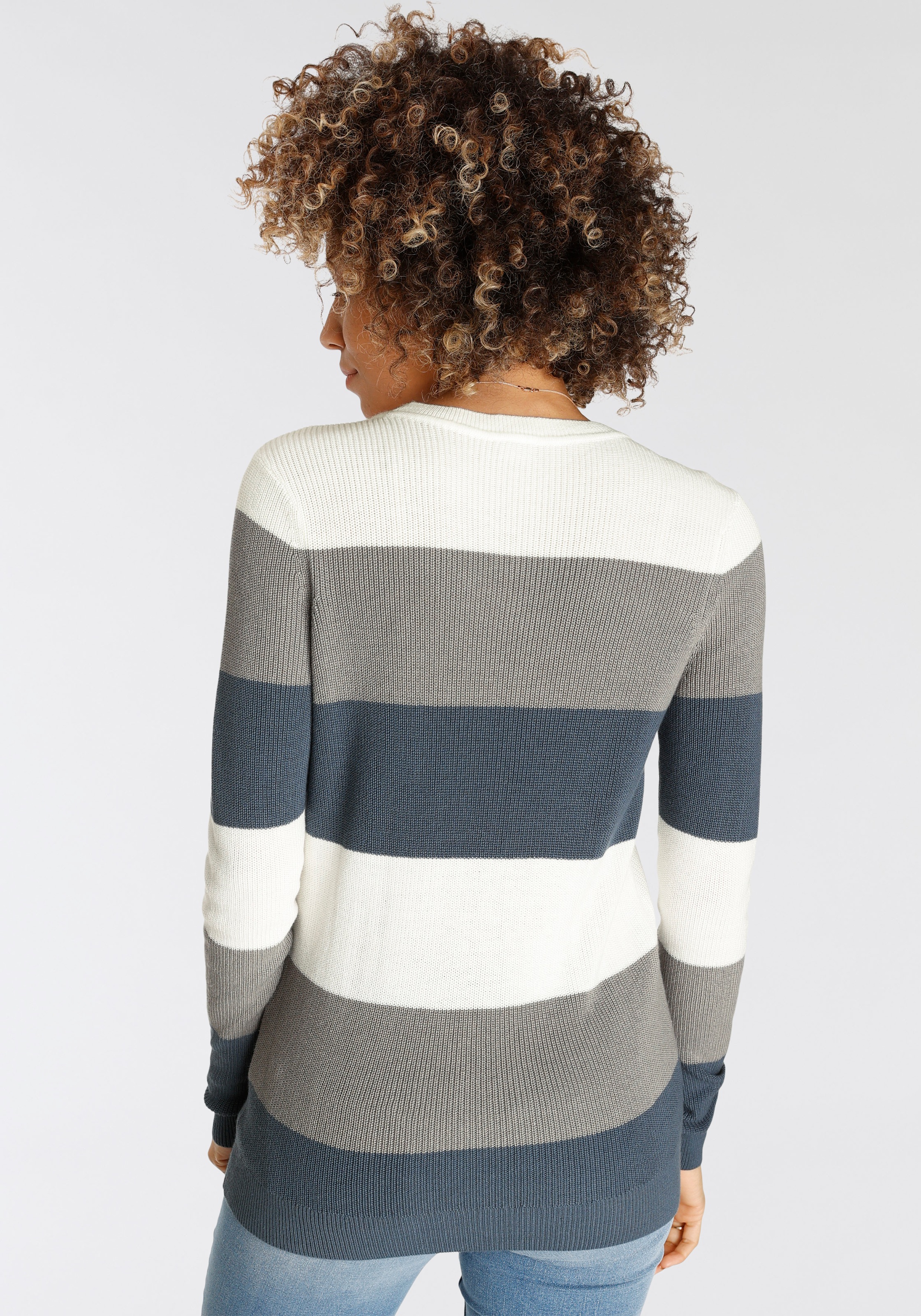 H.I.S Strickpullover, in modischem Streifenmuster