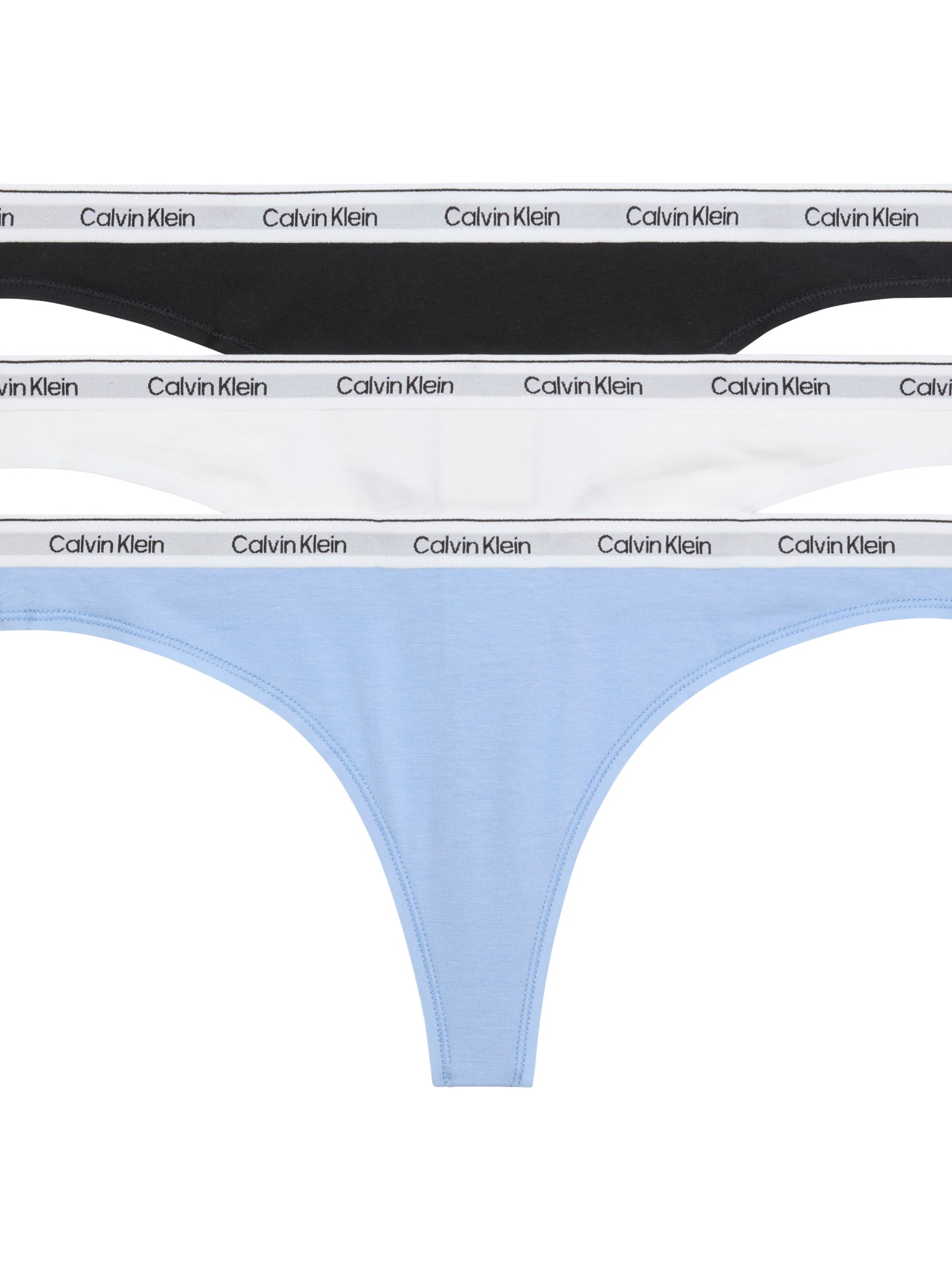 Calvin Klein Underwear String »3 PACK THONG (LOW-RISE)« Packung, 3er-Pack, 3 Stk. mit Logobund