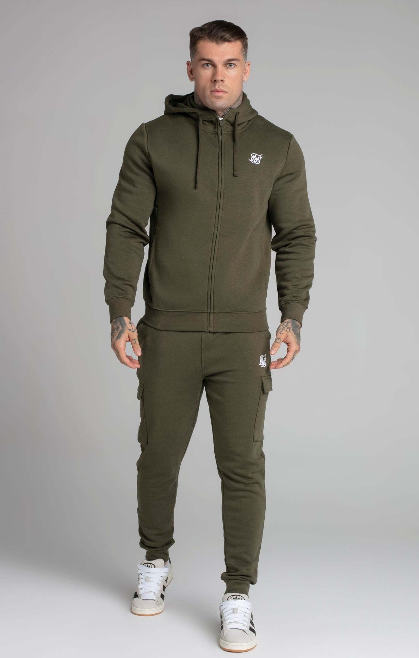 Siksilk Sweatpants »Siksilk Sweatpants Khaki Essential Cargo Jogger«