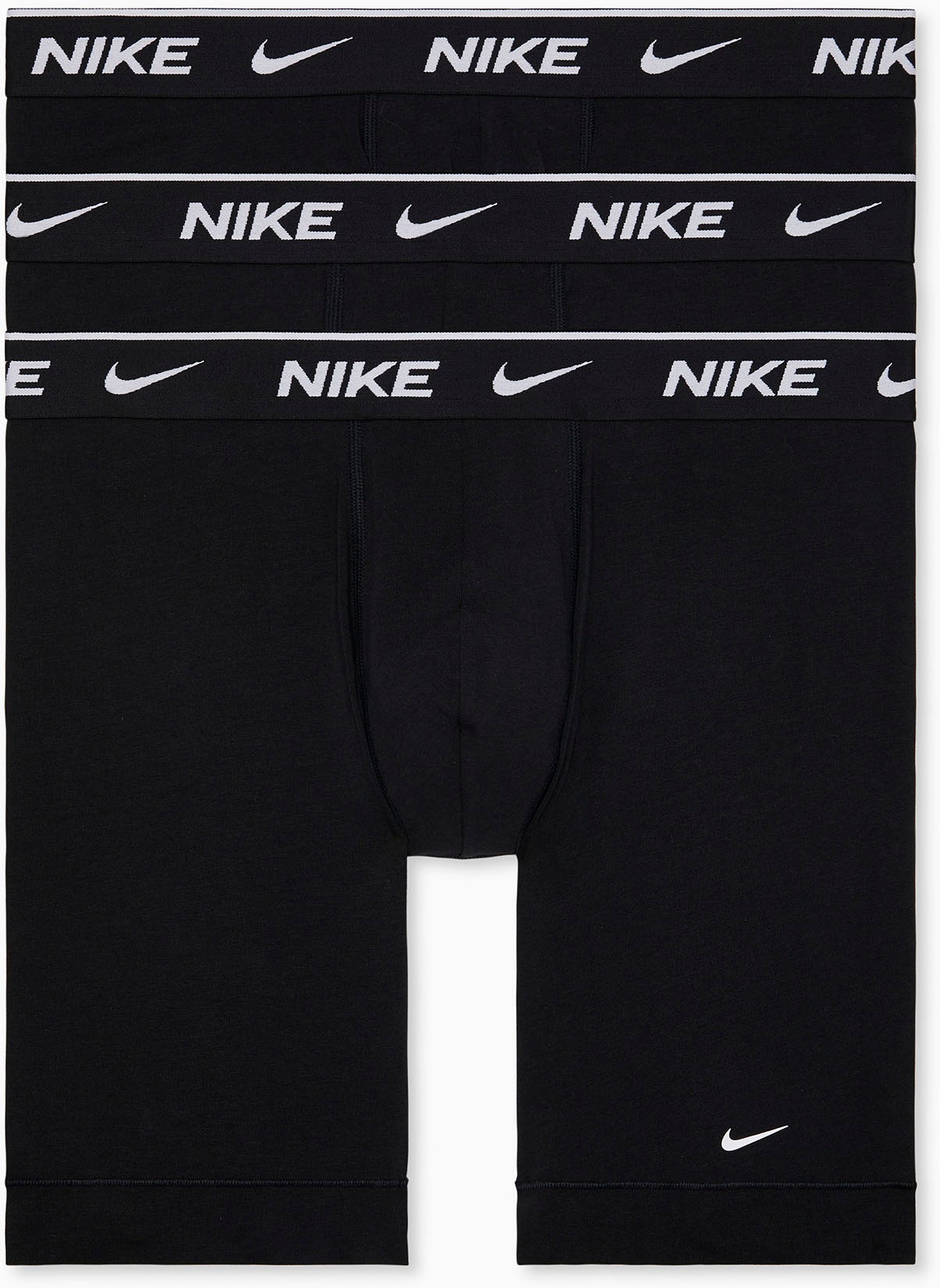 NIKE Underwear Boxer »BOXER BRIEF LONG 3PK« Packung, 3er, 3 Stk. mit Logo-Elastikbund