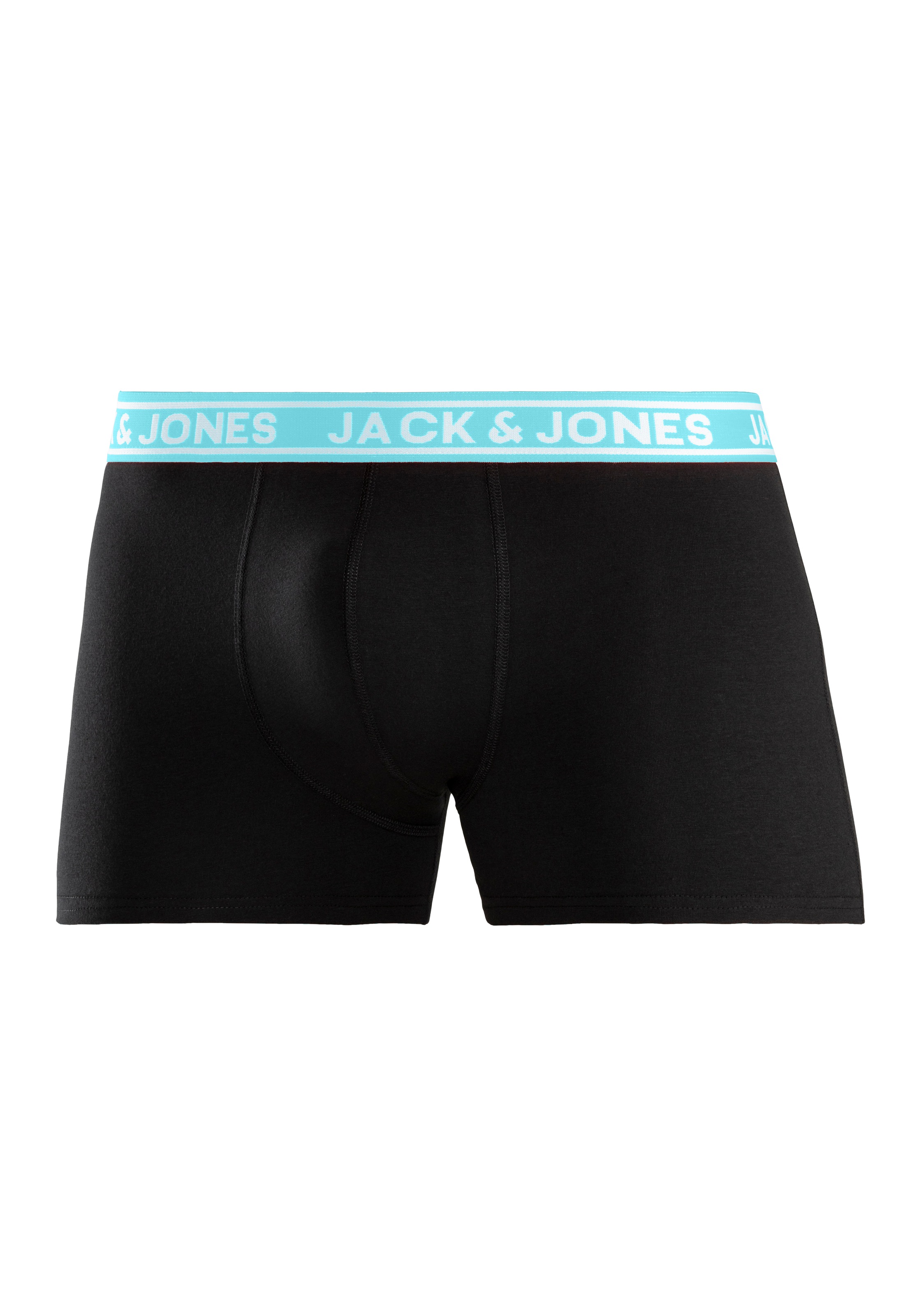 Jack & Jones Trunk »JACCRISP im 6er Pack mit Logobund und Stretchkomfort«, (Packung, 6 St.), unifarben mit Farbeinsatz, modisch, eng anliegend, Baumwollmischung