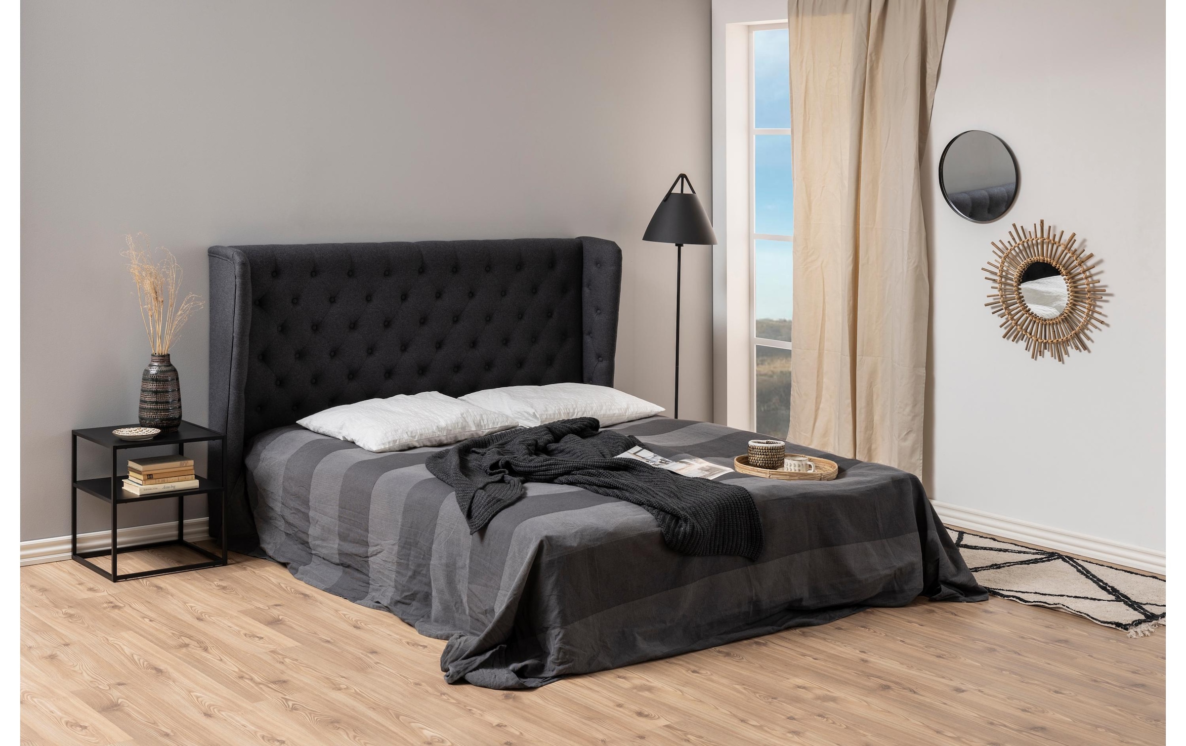 AC Design Nachttisch »Newton 45 x 40 x 50,5 cm, Schwarz«