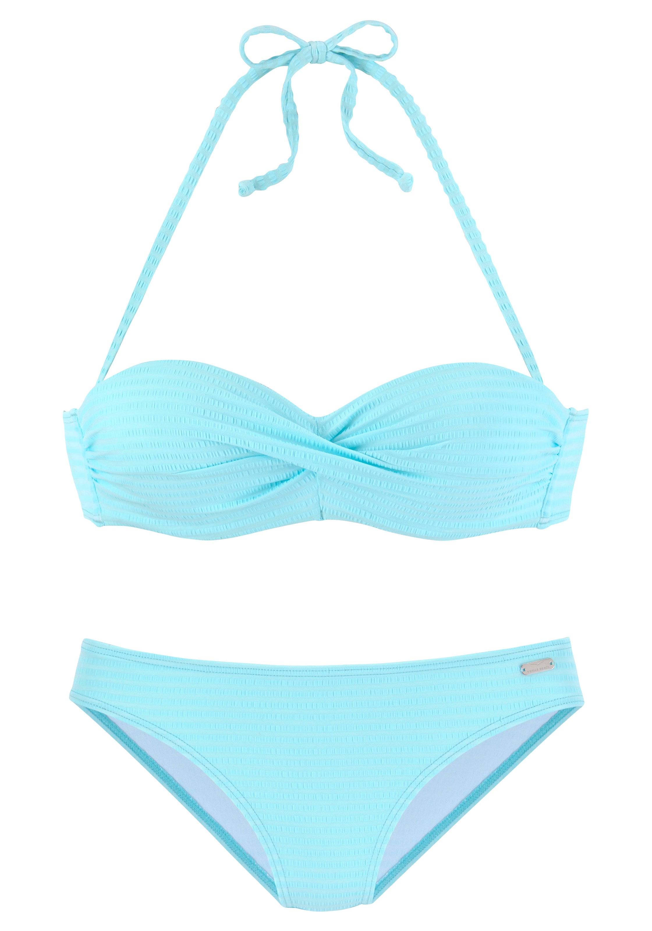 Venice Beach Bügel-Bandeau-Bikini, aus edler Strukturware