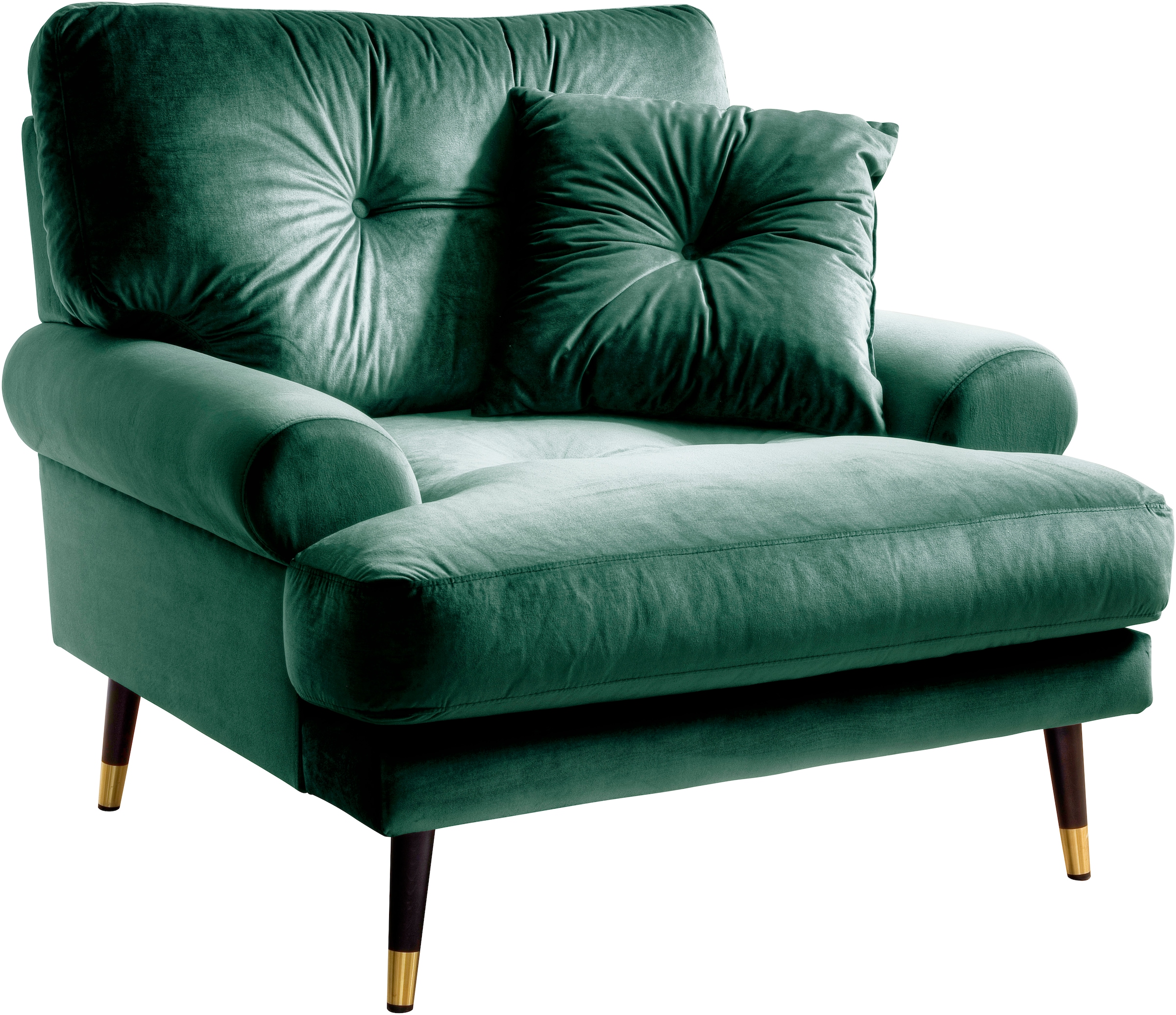 Trends by HG Loungesessel »TOKIO«, in Microfaser mit hochwertigem Holz/Metallfuss