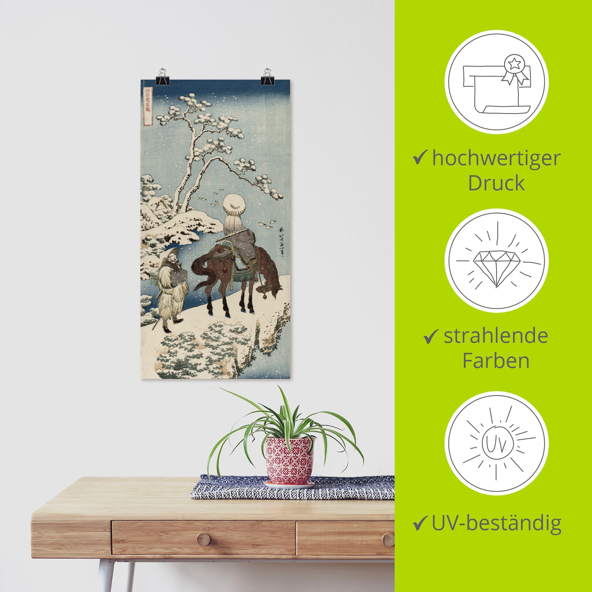 Artland Kunstdruck »Der chinesische Dichter Su Dongpo«, Mann, (1 St.), als Leinwandbild, Wandaufkleber oder Poster in versch. Grössen