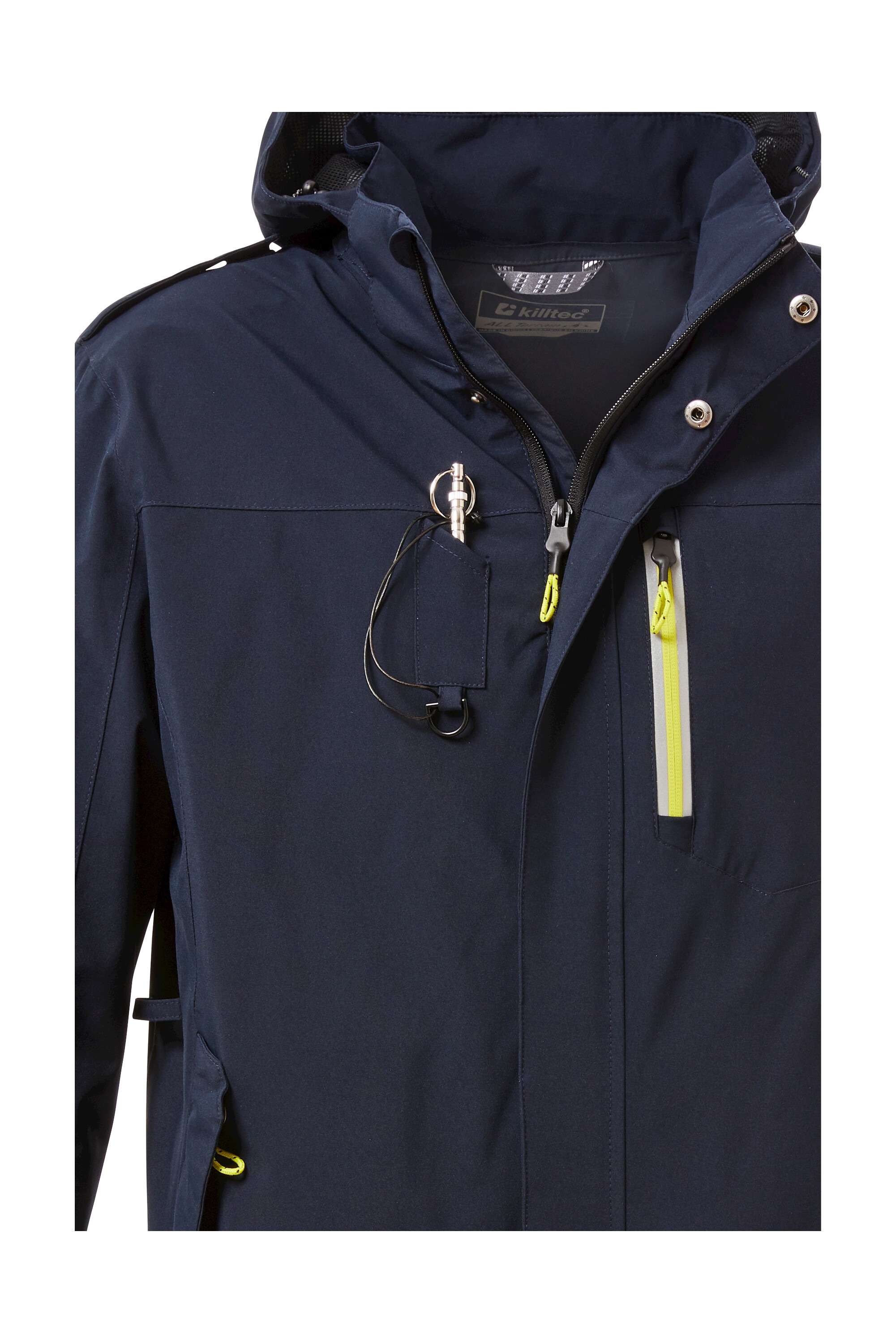 Killtec Outdoorjacke »KOS 149 MN JCKT«, Wasserdichte, atmungsaktive Jacke mit Taschen u Haken für Hundezubehör