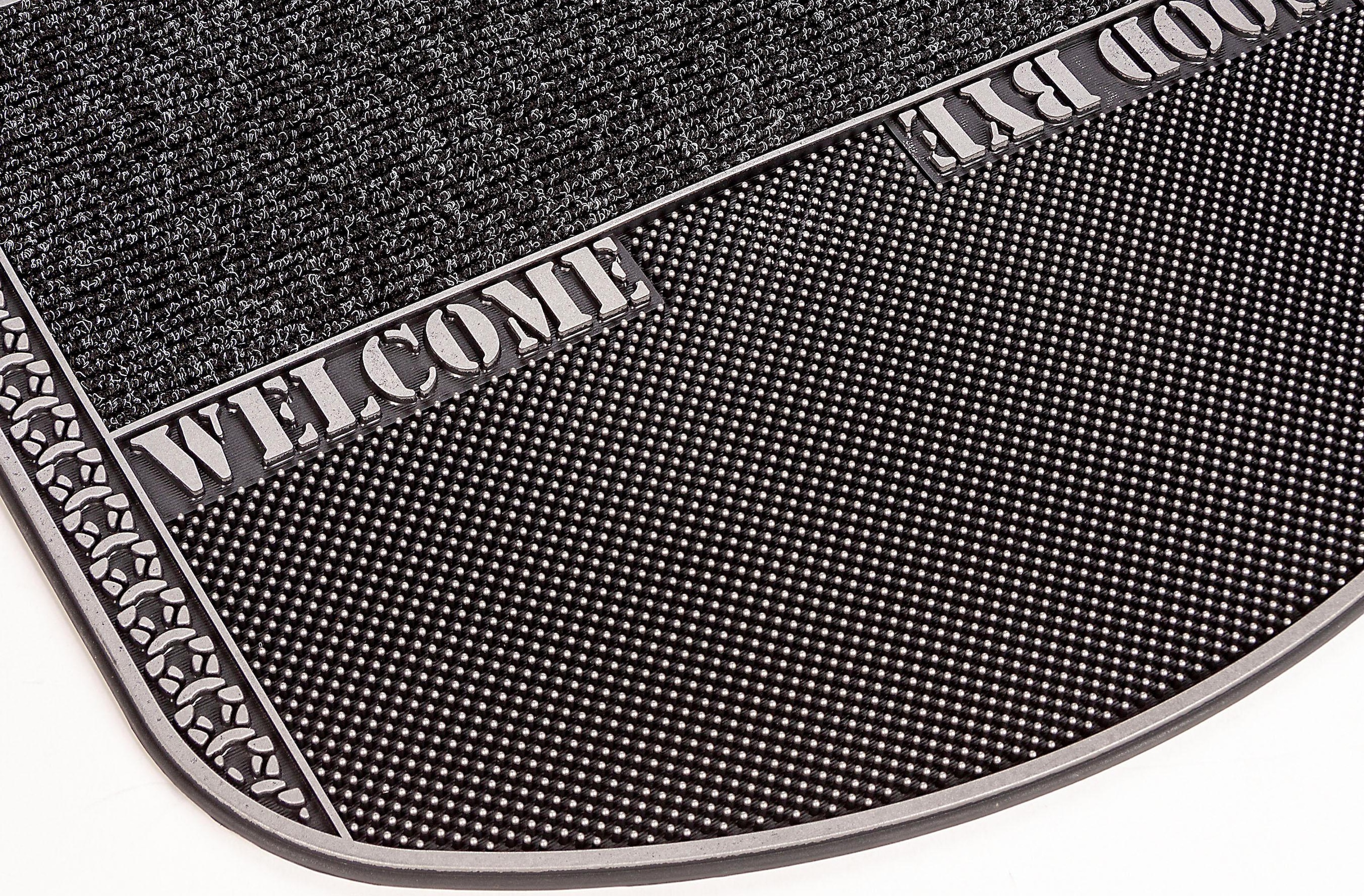 Home2Fashion Fussmatte »TC Clean In & Out«, rechteckig, 8 mm Höhe, Schmutzfangmatte, mit Spruch, robust, In- und Outdoor geeignet