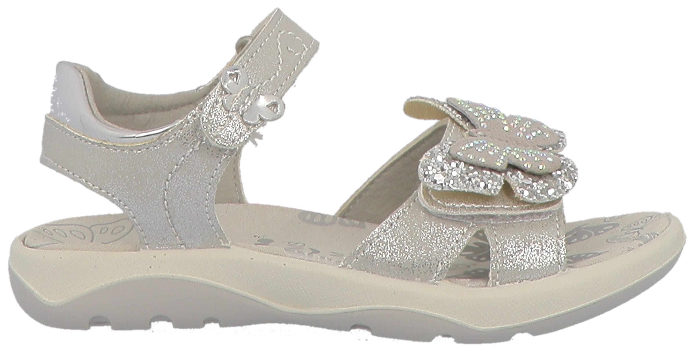 Lurchi Sandale "Farfalla", Klettschuh mit Strasssteinen, Grössenschablone zum Download