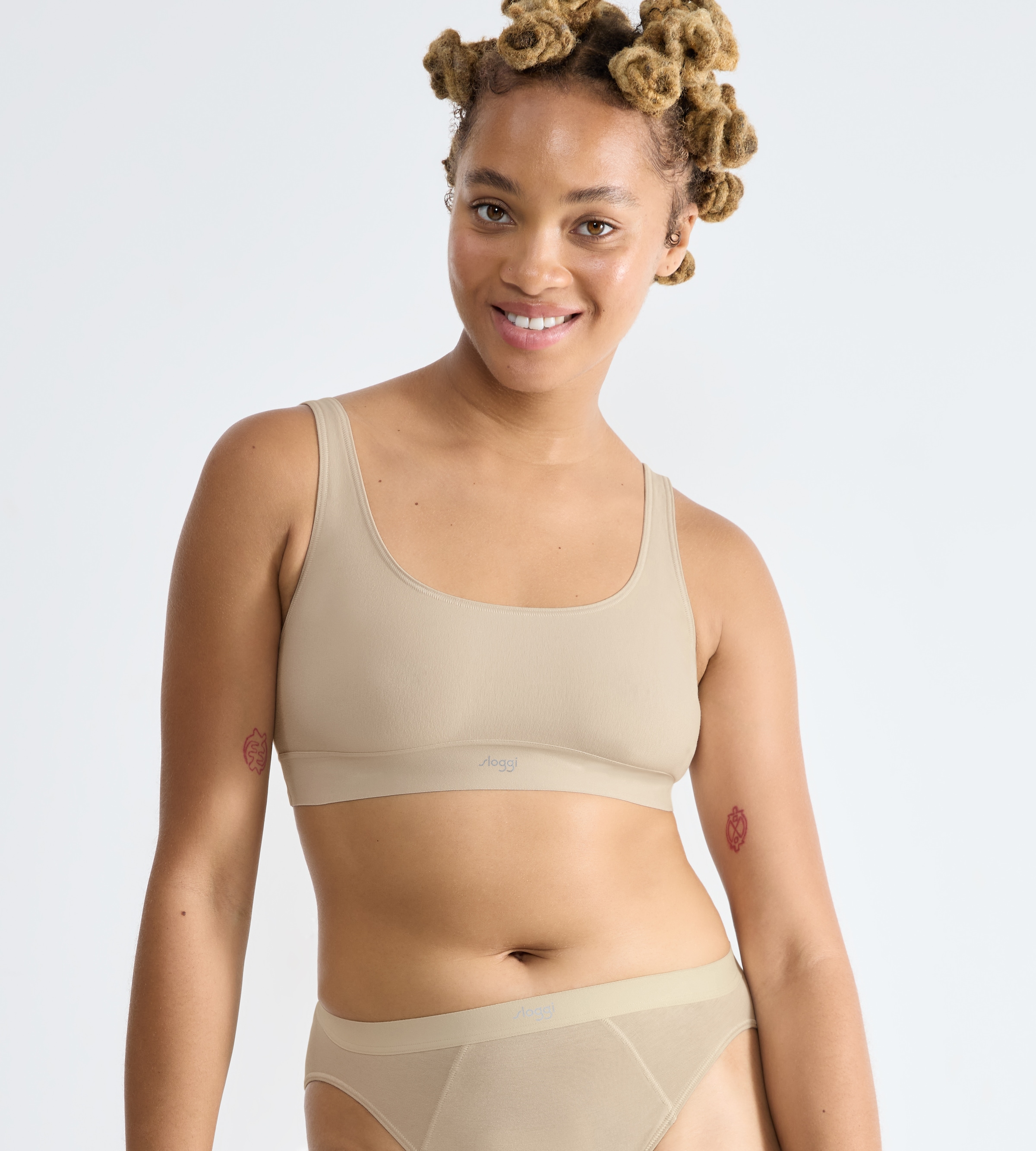 sloggi Bustier »EVER Ease« temperaturausgleichend, Baumwolle, U-Ausschnitt, atmungsaktiv