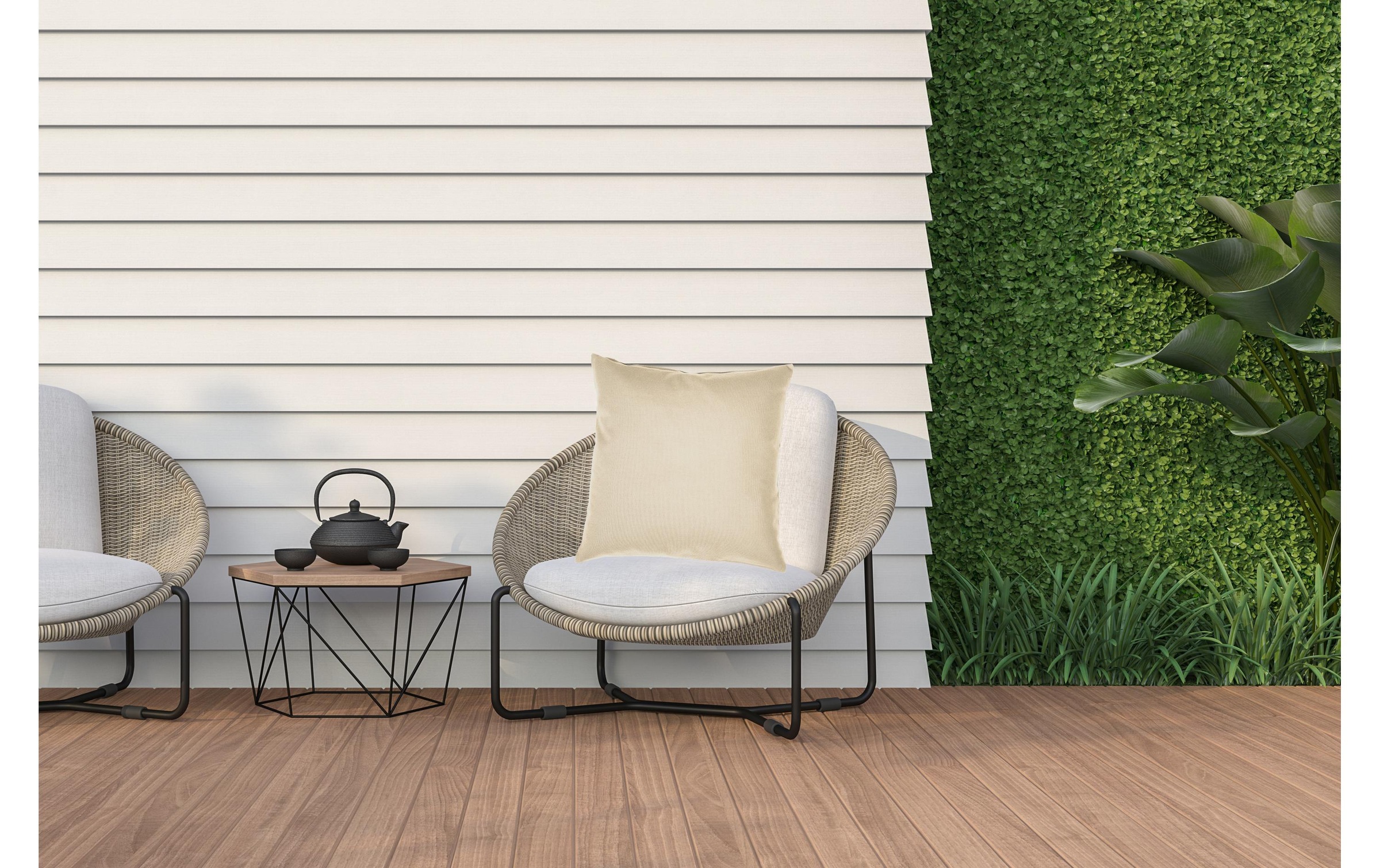 Kissenbezug »Casa Leon Acrisol Liso Outdoor Ecru 40 x 40 cm«, (1 St.)