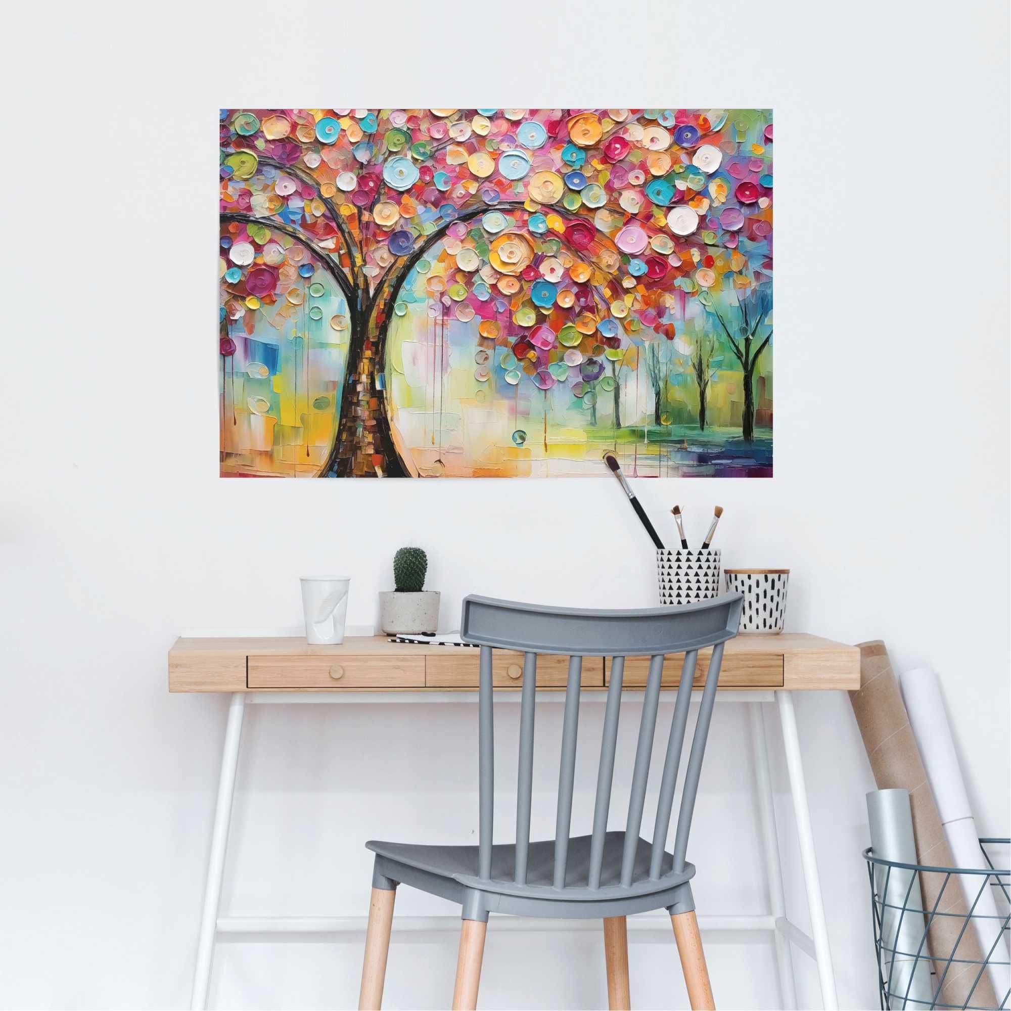 Reinders Poster "Life Tree" Hobbyraum - Mehrfarbig - 150 gr. Papier - 91,5x61 cm