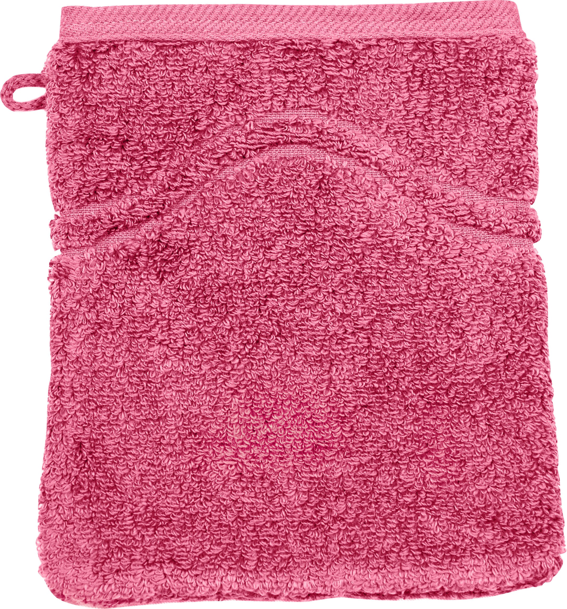ROSS Waschhandschuh »Cashmere feeling«, (Packung, 6 St.), mit Wellen-Bordüre