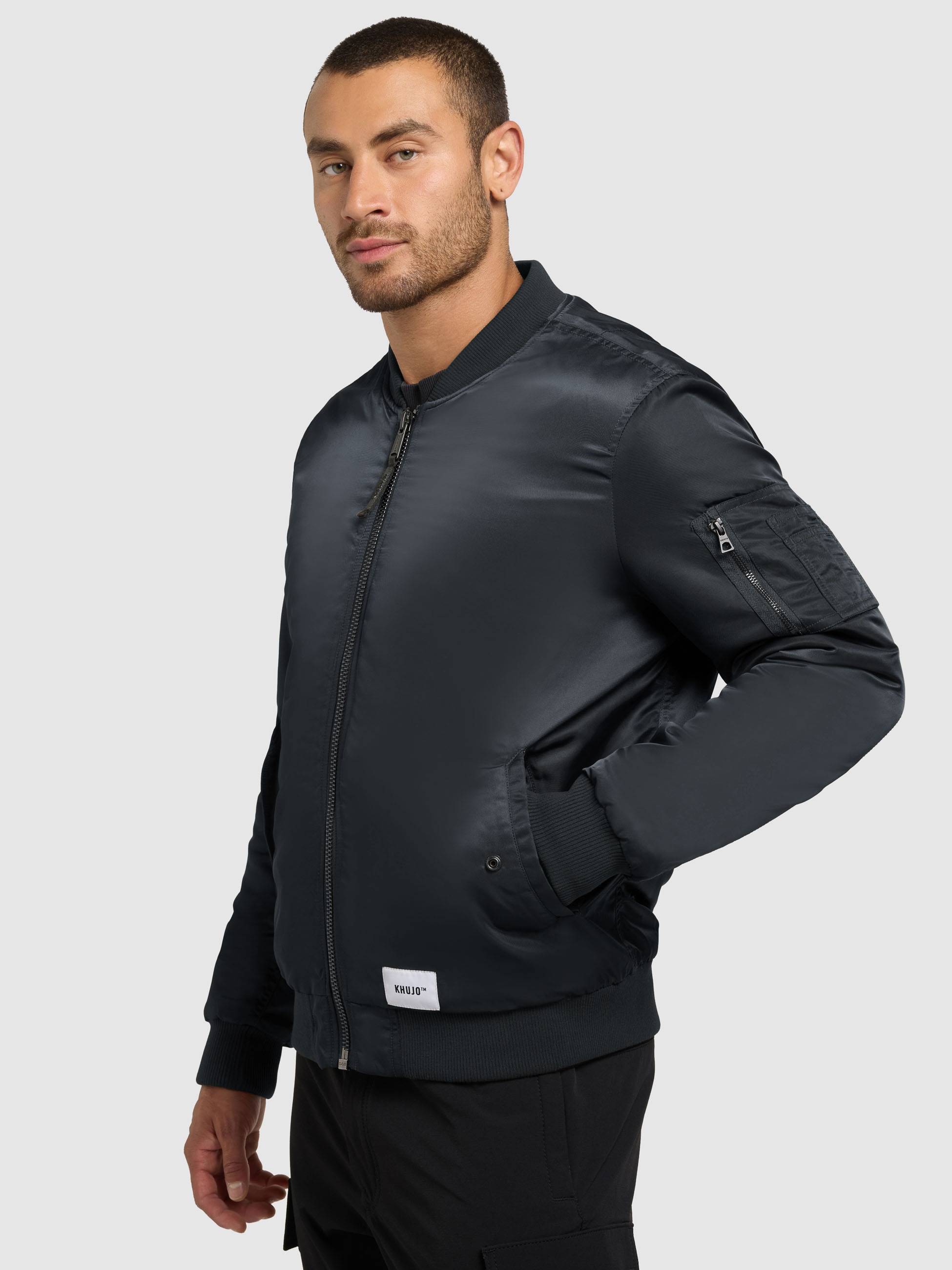 khujo Bomberjacke »ADON« leicht glänzendes Material