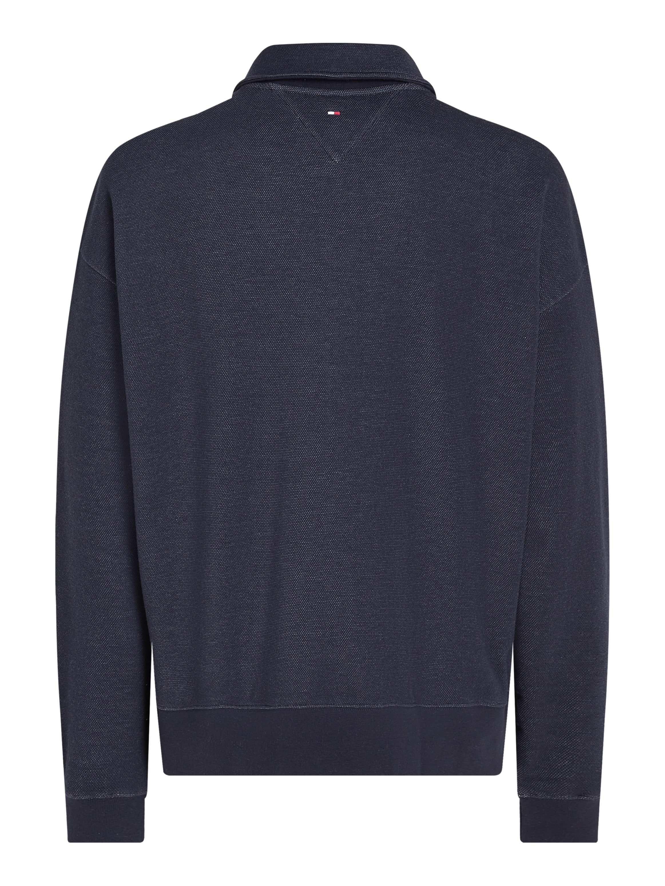 Tommy Hilfiger Sweatshirt »MONOTYPE HONEYCOMB 1/4 ZIP«, Tommy Hilfiger Flag-Stickerei am Reissverschluss und Rücken