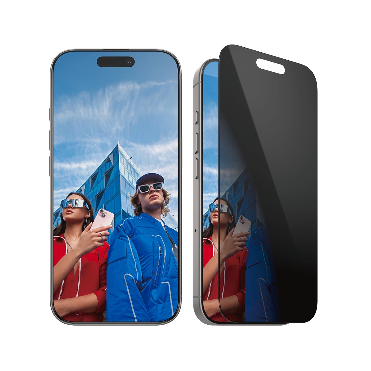 PanzerGlass Displayschutzglas »Privacy Screen Protection«, für Apple iPhone 16 Pro, Displayschutzfolie, Schutzfolie, Bildschirmschutz, kratz- & stossfest