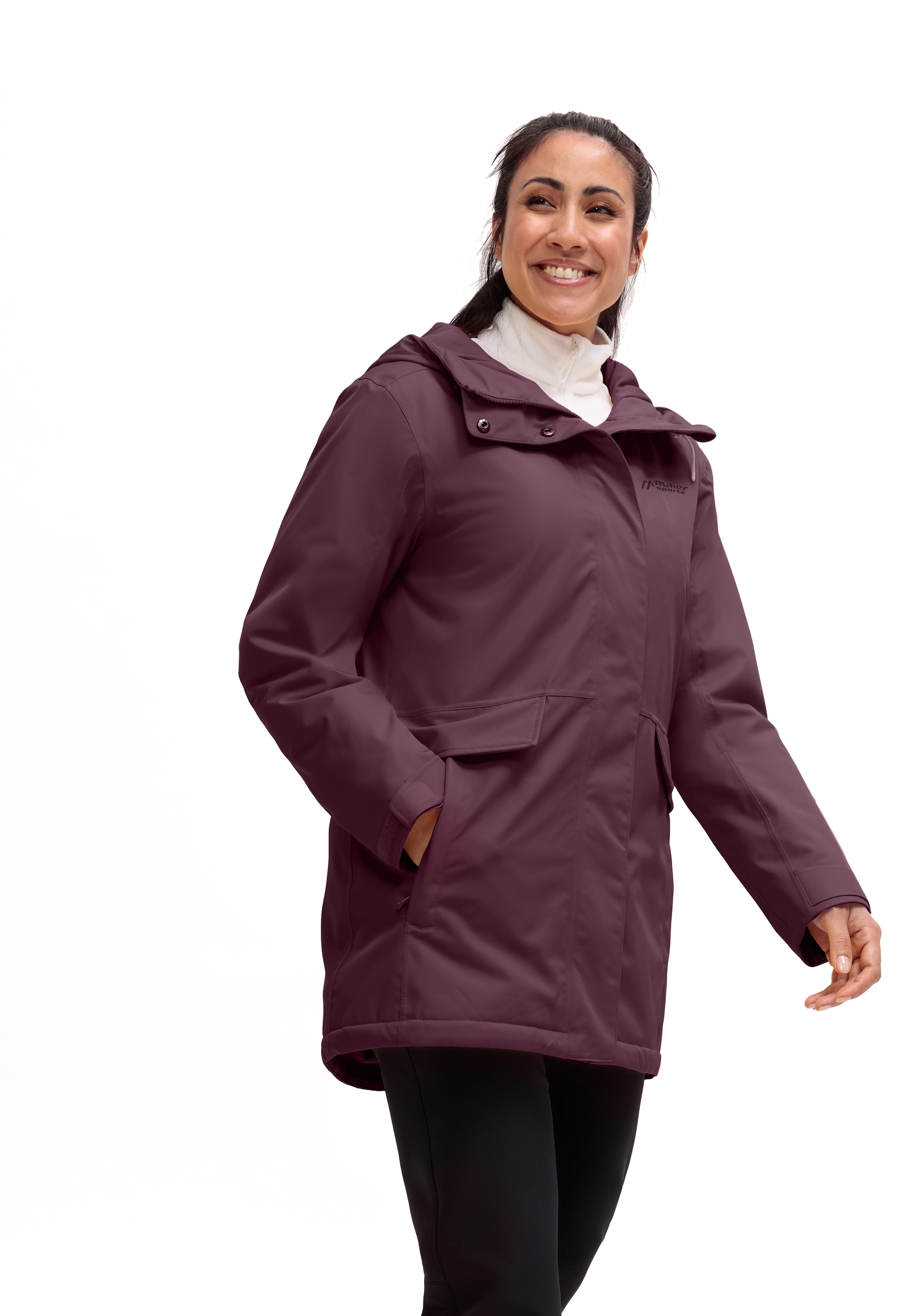 Maier Sports Winterjacke »DA-MANTEL MTEX EL. LISBON COAT« Wasser- & Winddicht & Atmungsaktiv