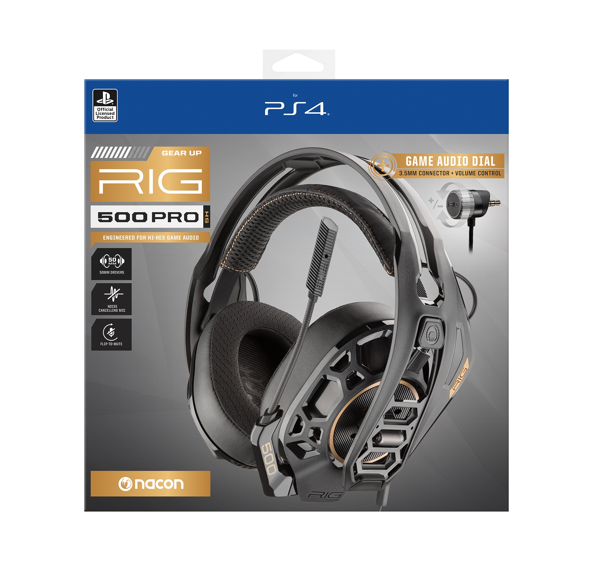 nacon Gaming-Headset »Nacon RIG 500 PRO HS, unidirektional«, Signal-Rausch-Verhältnis >42 dB