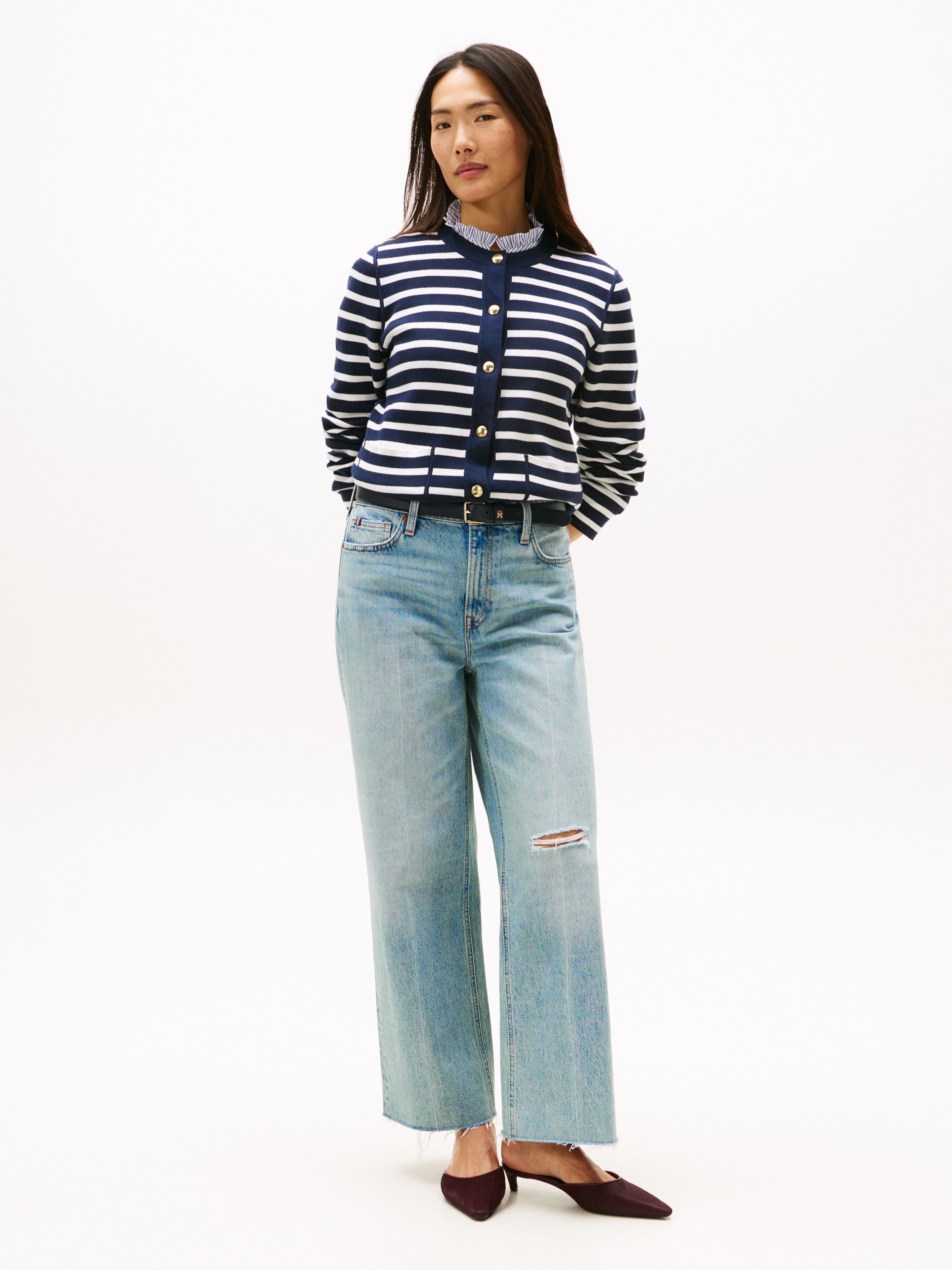 Tommy Hilfiger Strickjacke »CO JERSEY STCH REVERSIBLE CARDI«, mit Wendemöglichkeit
