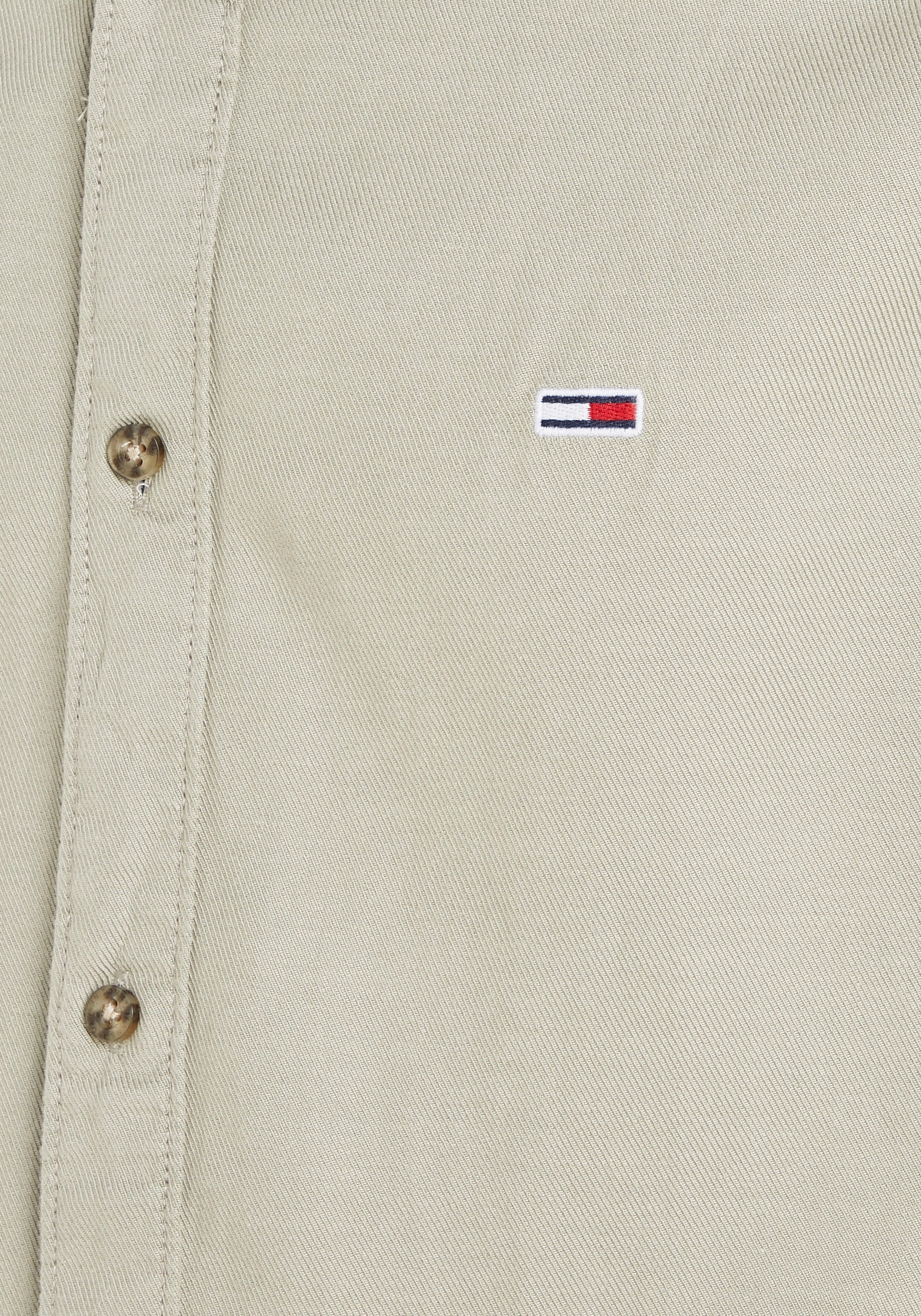 Tommy Jeans Langarmhemd Jelmoli-Versand Knopfleiste REG mit online SHIRT«, kaufen | »TJM ESSENTIAL durchgehender