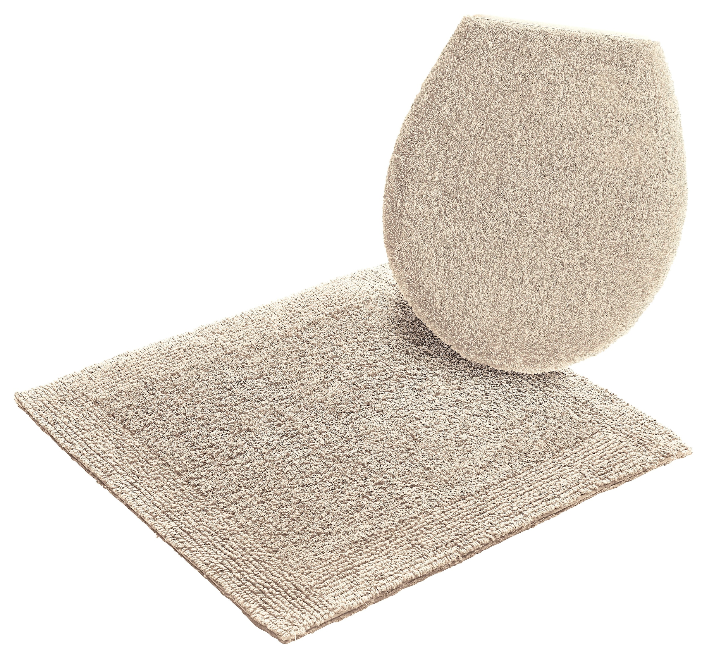my home Badematte »Kapra, Badvorleger, Badezimmer Teppich«, beidseitig nutzbar-fussbodenheizungsgeeignet-strapazierfähig, mit Bordüre, Badteppich, Badematte
