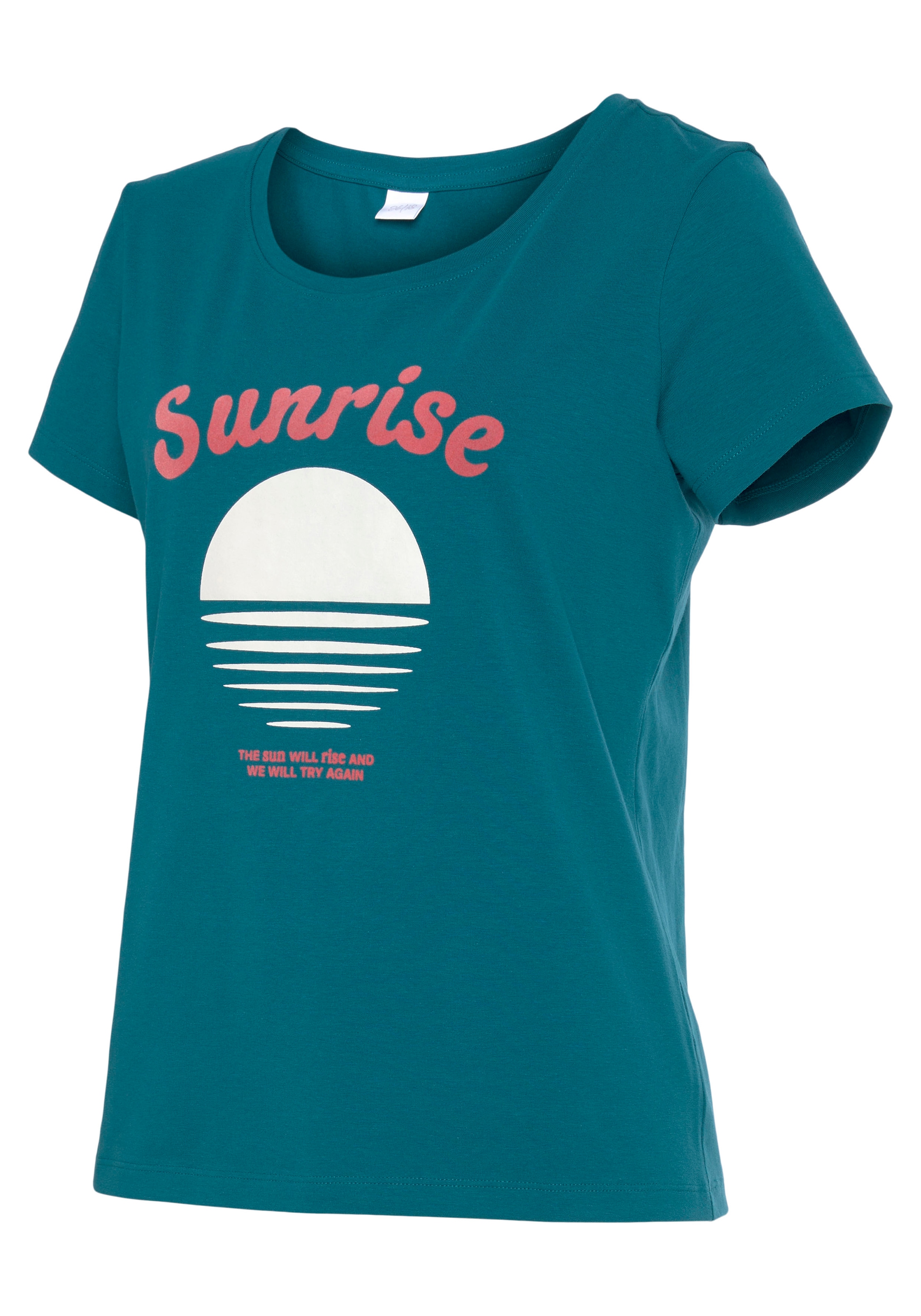 Vivance Kurzarmshirt, T-Shirt mit schönem Frontprint, Loungewear
