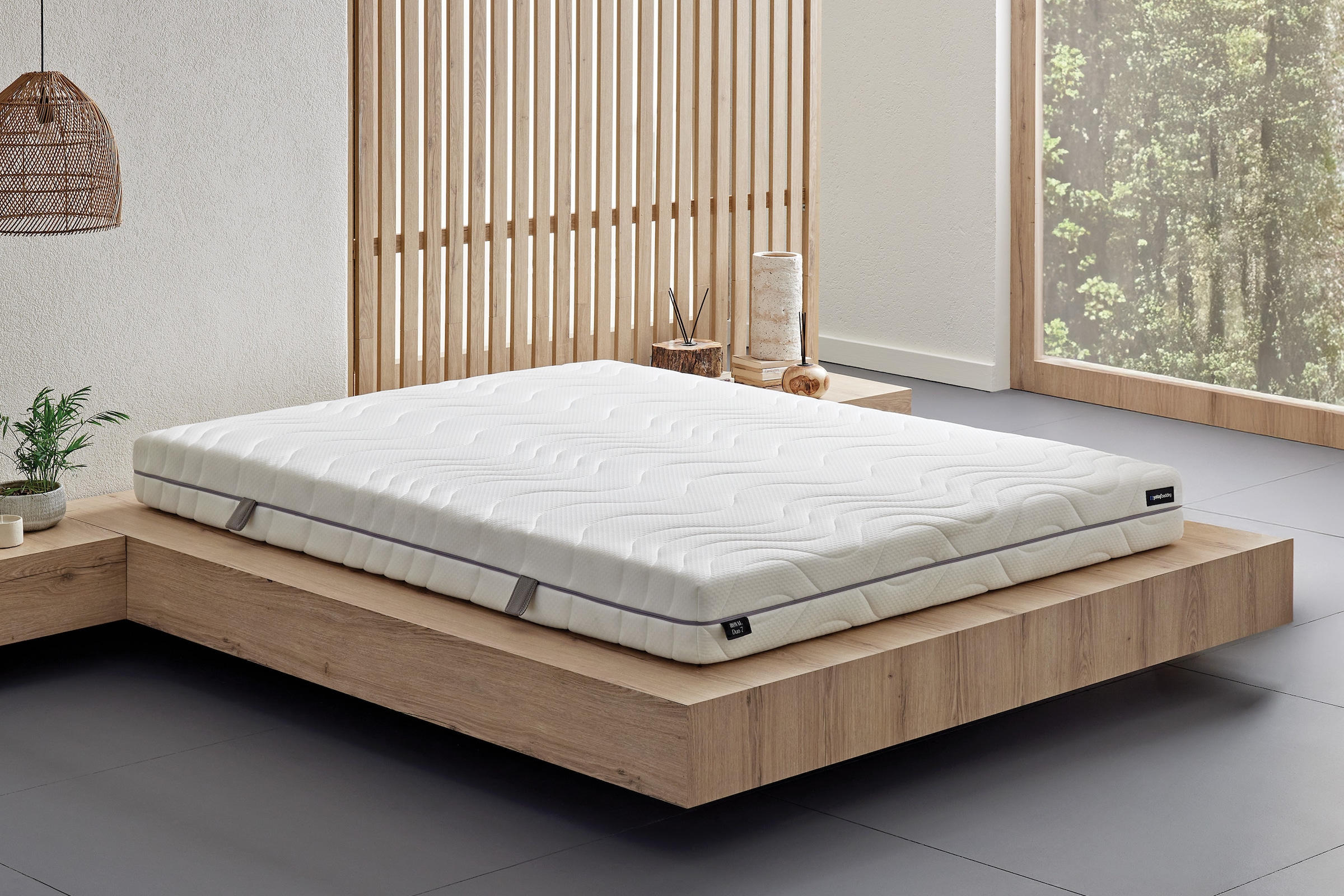 Yatas Bedding Taschenfederkernmatratze »Royal Duo 7 Slim, Matratze 90x200, 140x200 cm & weitere Grössen«, 18 cm hoch, Raumgewicht: 28 kg/m³, 434 Federn, (1 St., 1-tlg.), 7-Zonen, H2 / H3, Wendematratze, ergonomisch, atmungsaktiv