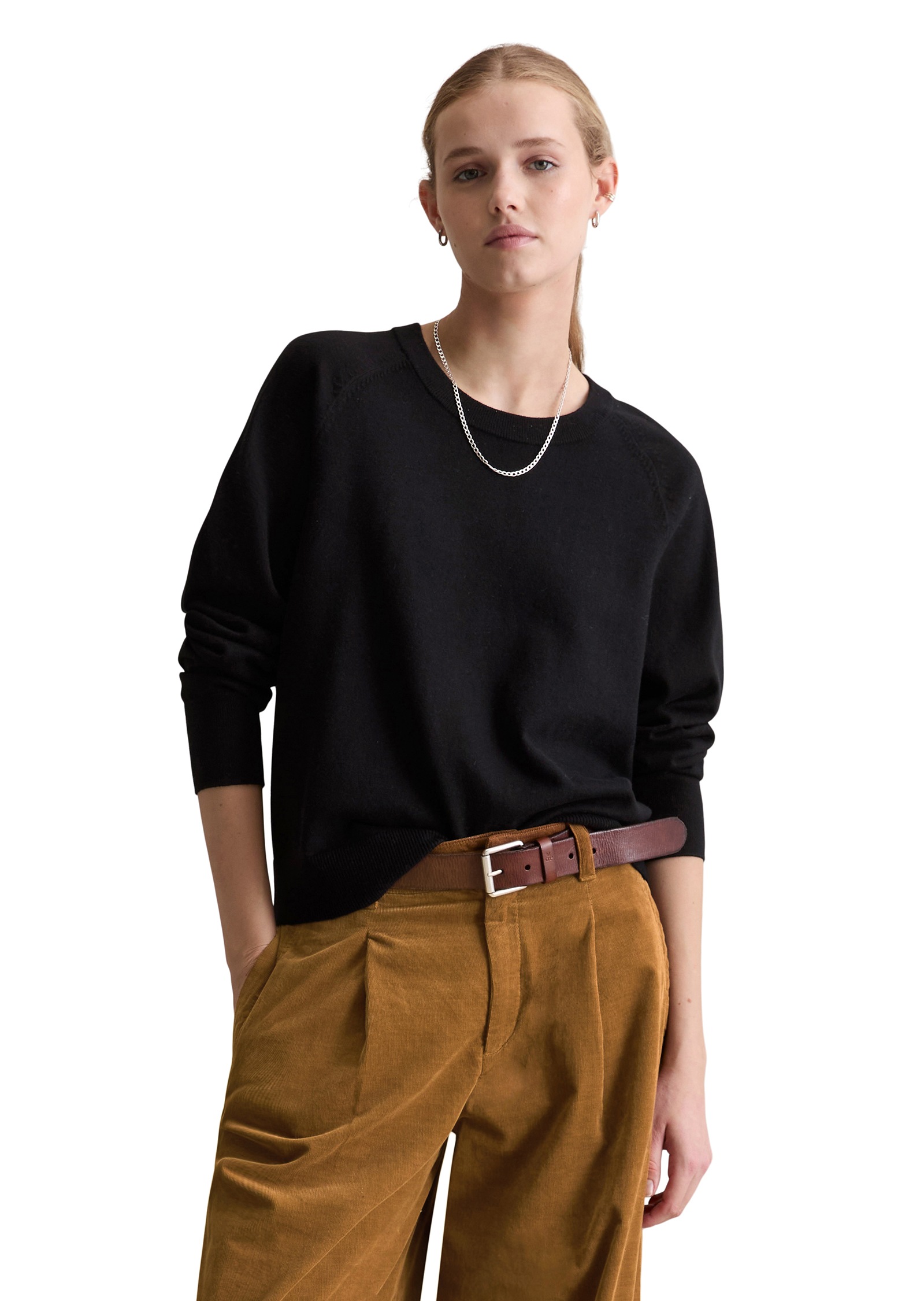 Marc O'Polo DENIM Rundhalspullover regular fit, Strick, aus Soft Cotton Stretch, Raglanärmel