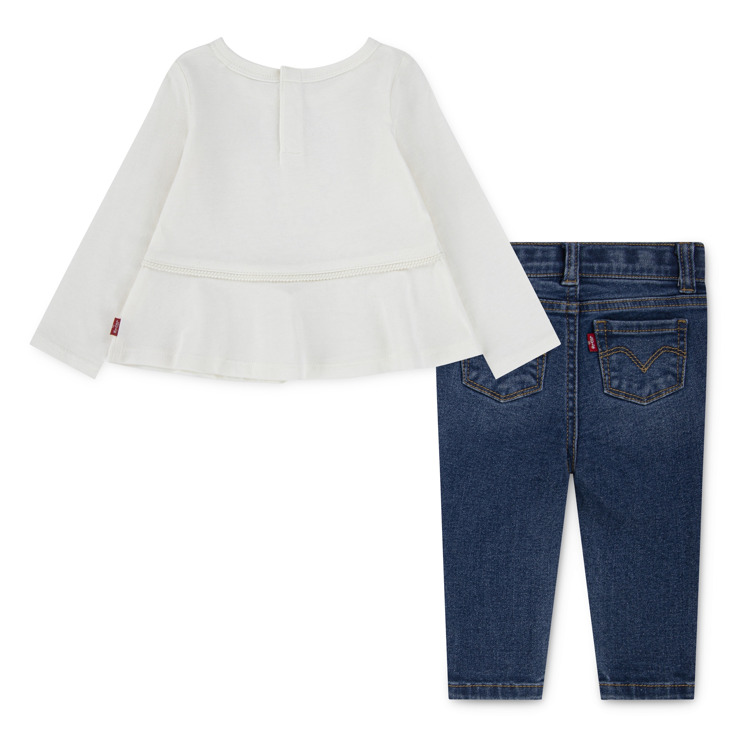 Levi's® Kids Langarmshirt & Hose »LVG WESTERN PEPLUM TOP,JEANS«, süsses Denim-Outfit im Western-Style, for Girls