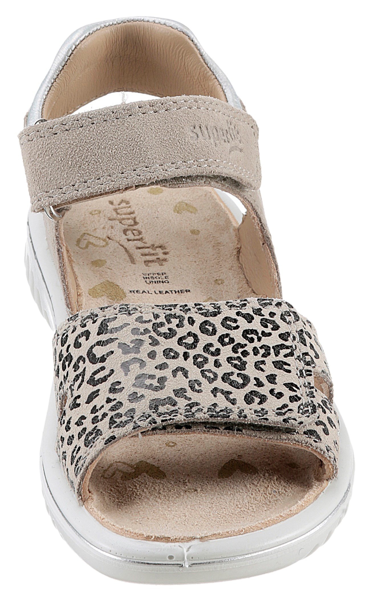 Superfit Sandale »SPARKLE WMS: mittel«, Klett-Sandalette mit Leomuster, Grössenschablone zum Download