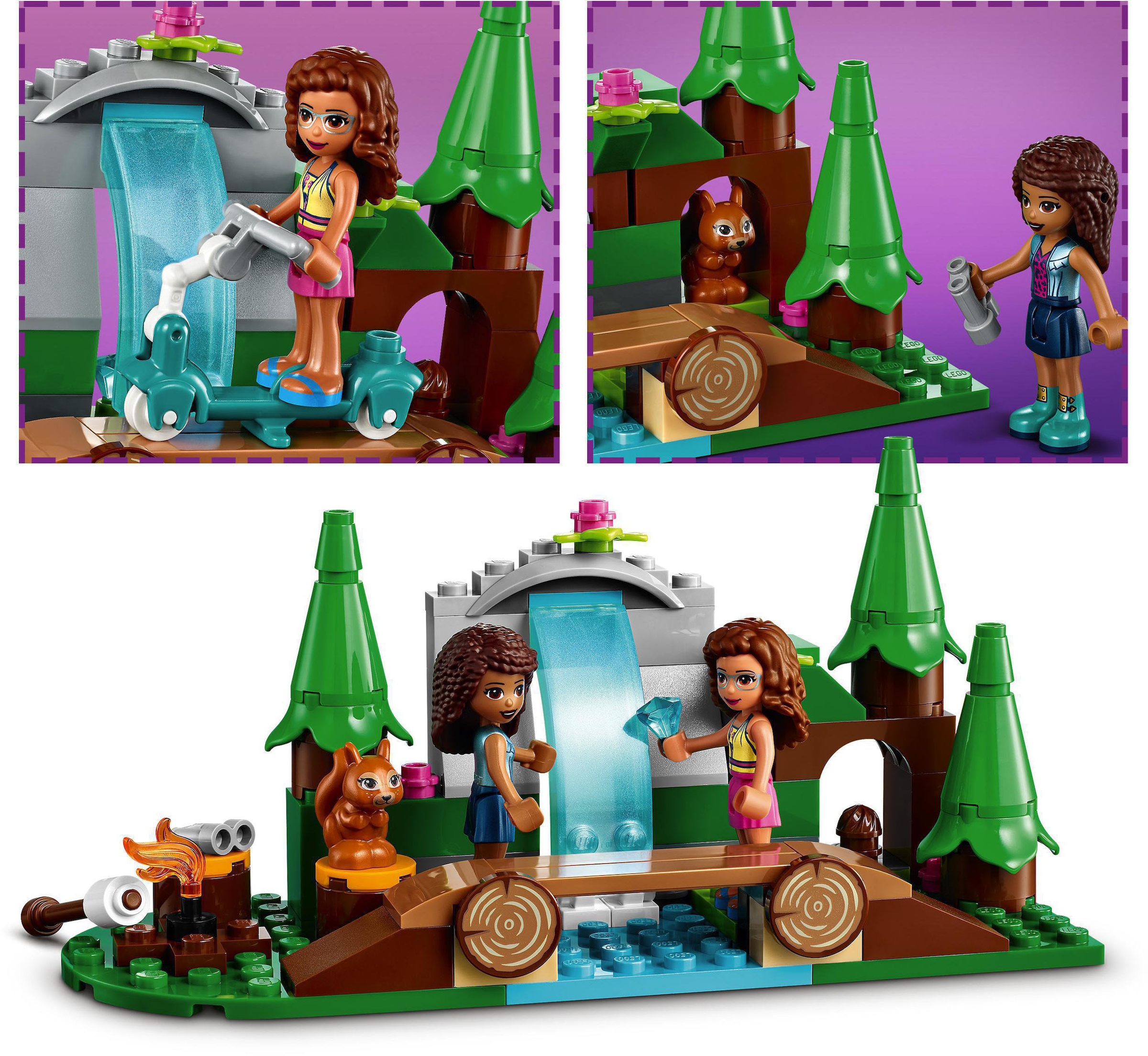 LEGO® Konstruktionsspielsteine »Wasserfall im Wald (41677), LEGO® Friends«, (93 St.)