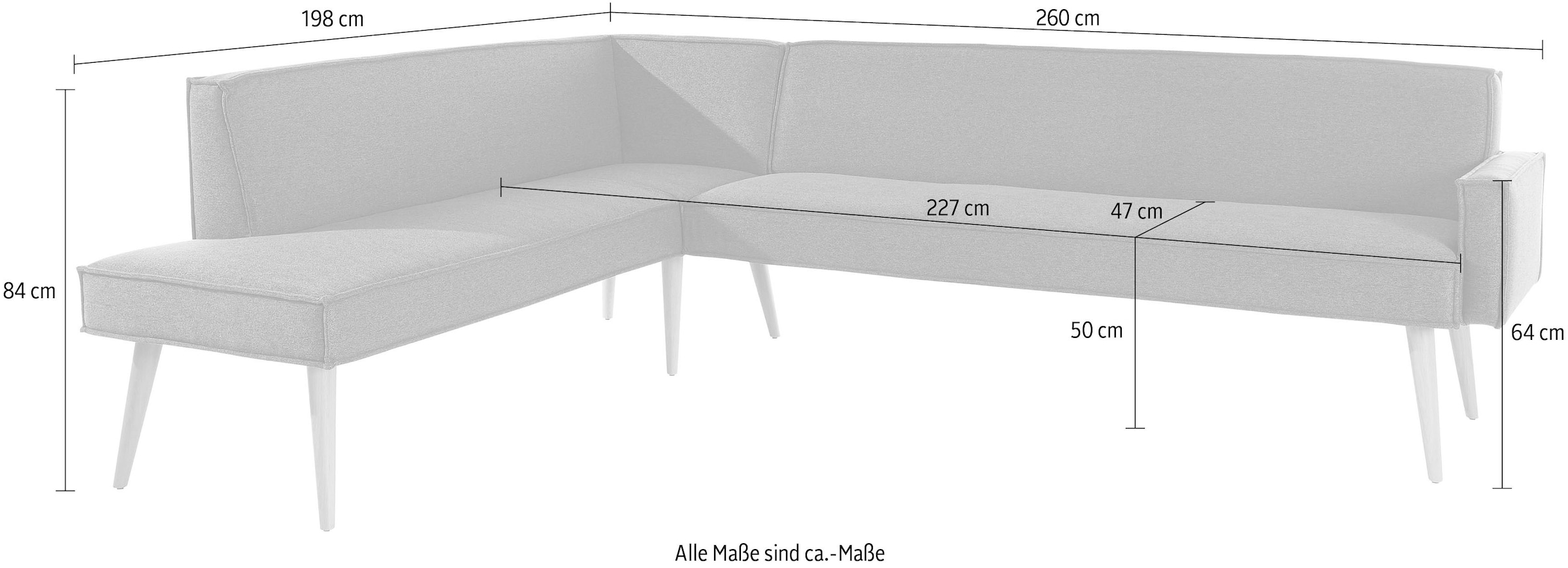 exxpo - sofa fashion Eckbank »Lungo«, Frei im Raum stellbar