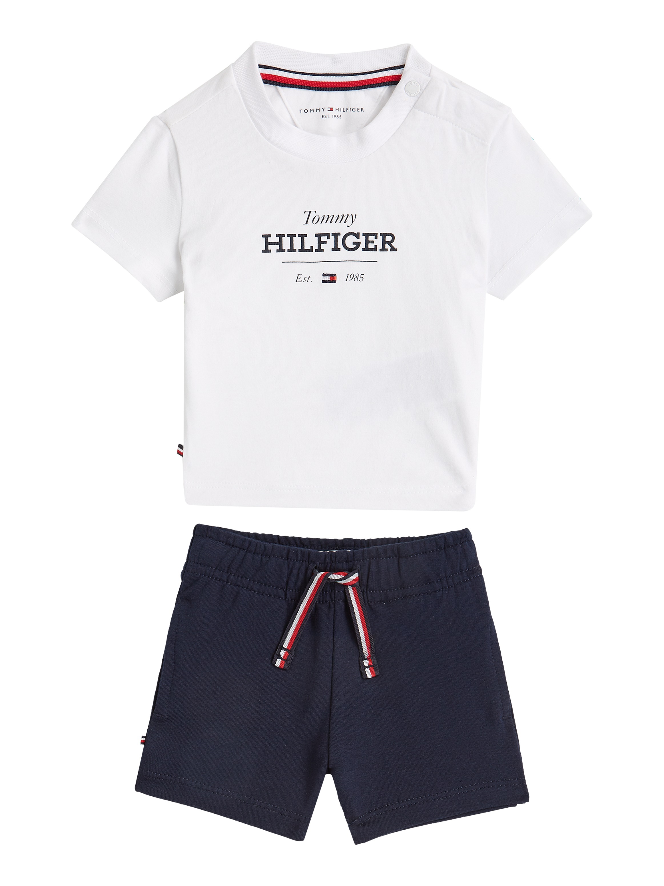 Tommy Hilfiger Shirt & Shorts »MONOTYPE TEE AND SHORT SET« Set, 2er, 2 Stk. mit Logo