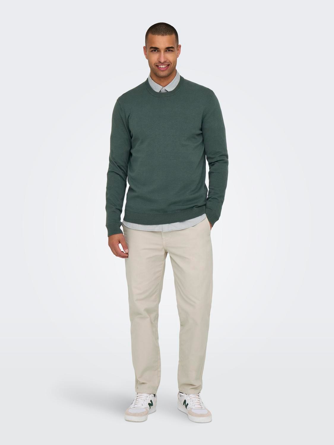 ONLY & SONS Rundhalspullover »ONSALEX 12 SOLID CREW NECK KNIT«