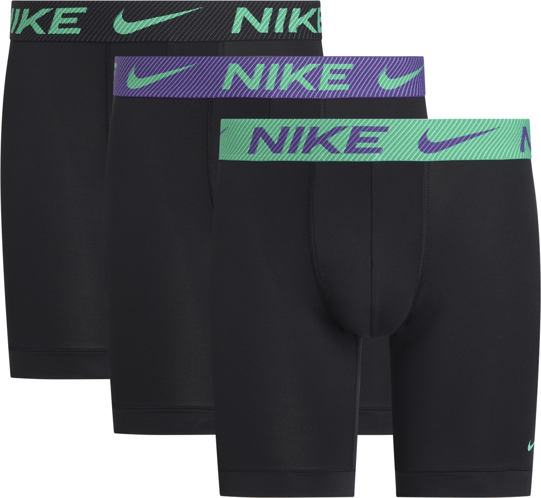NIKE Underwear Boxer »BOXER BRIEF LONG 3PK« Packung, 3er-Pack, mit Elastikbund mit Nike Logo-Schriftzug