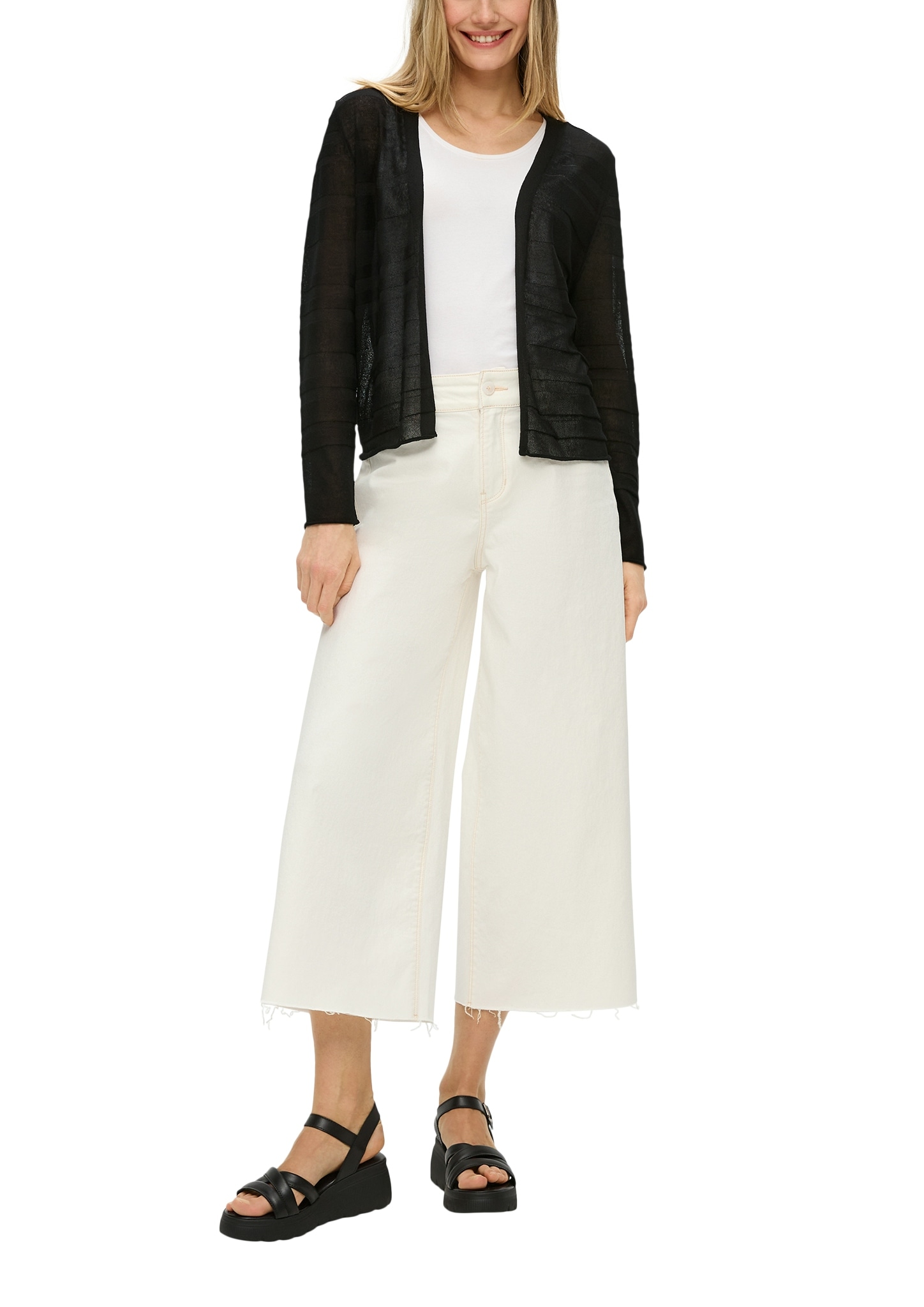 s.Oliver Cardigan, mit Musterstruktur und ohne Verschluss