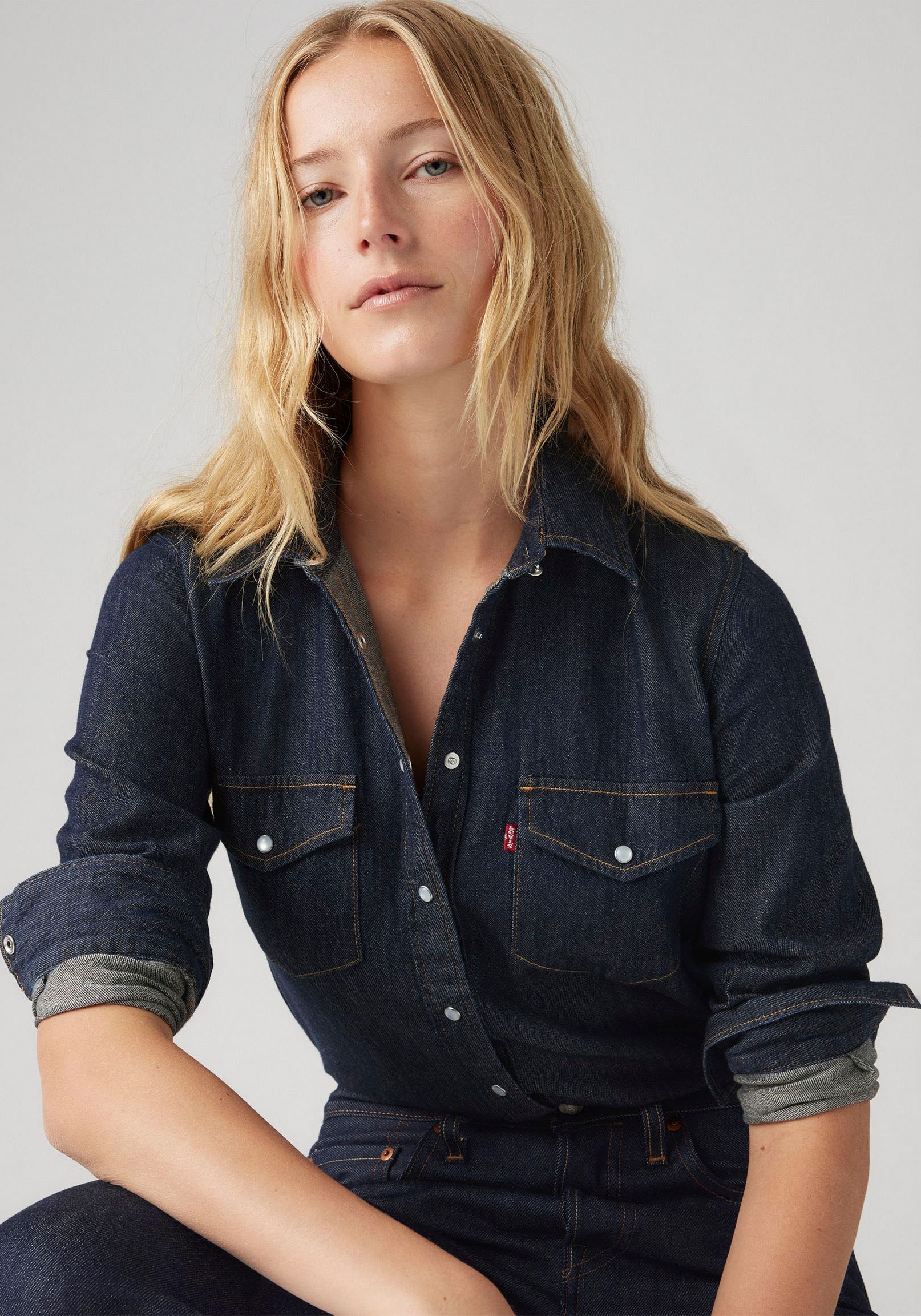 Levi's® Jeansbluse »ESSENTIAL WESTERN«, mit Brusttaschen mit Druckknöpfen