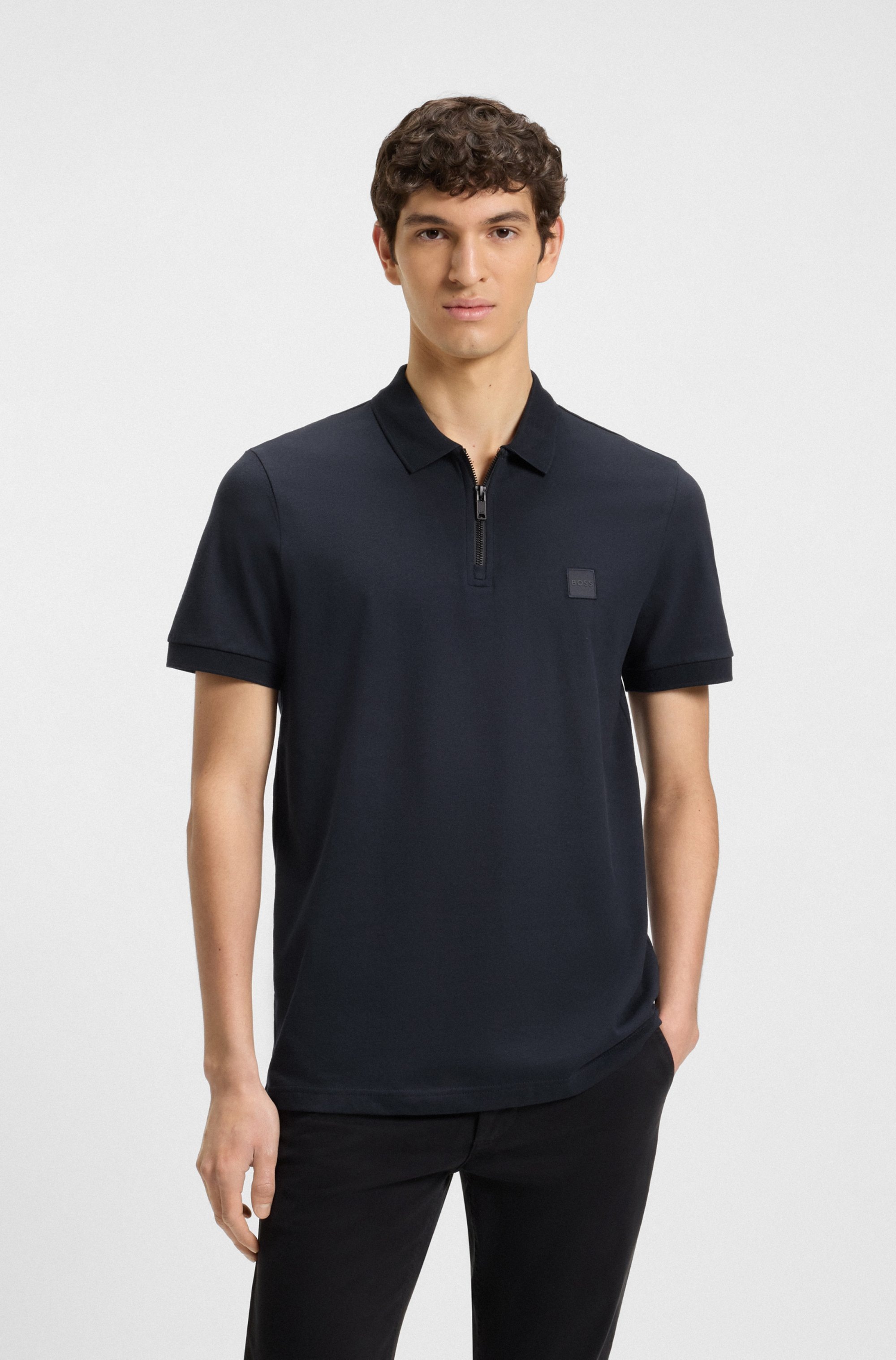 BOSS ORANGE Poloshirt »Passerzip« mit Polokragen